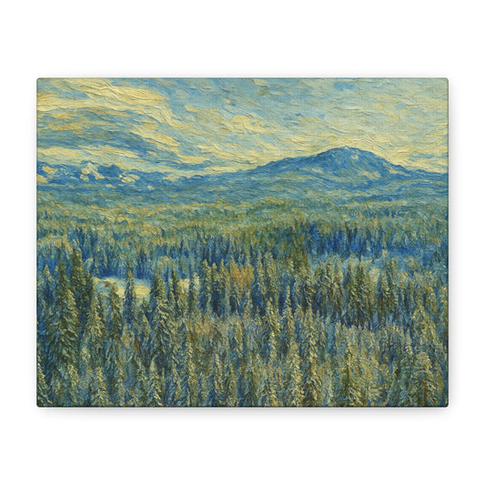 Scenic Landscape Canvas Print, Rustic Home Decor, Wall Art for Nature Lovers, Gift for Art Enthusiasts, Serene Forest Artwork