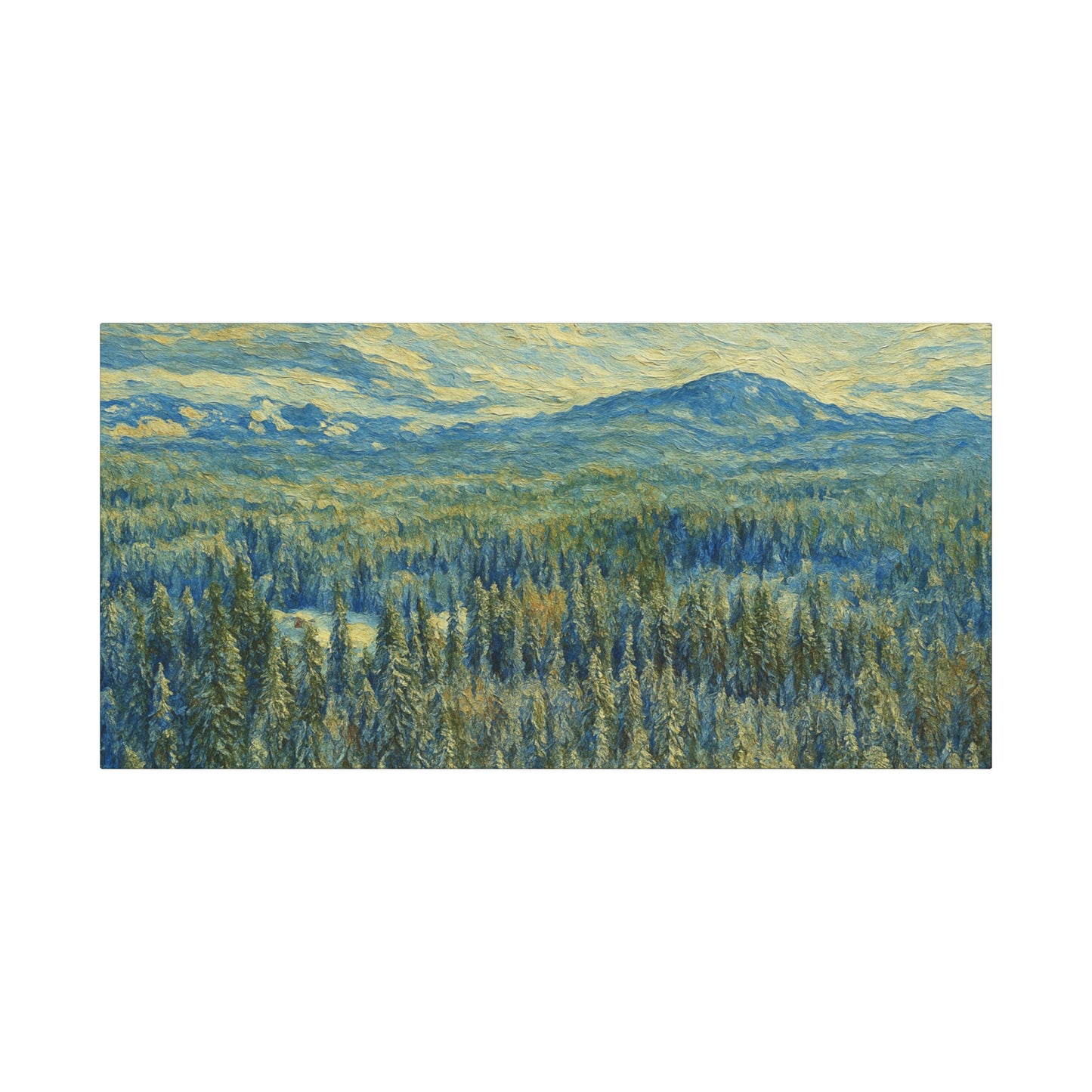 Scenic Landscape Canvas Print, Rustic Home Decor, Wall Art for Nature Lovers, Gift for Art Enthusiasts, Serene Forest Artwork
