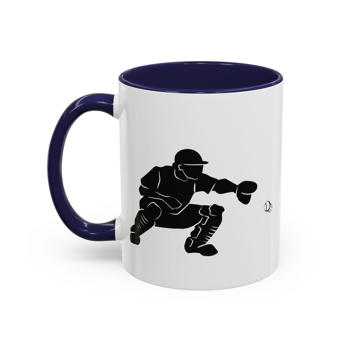 Baseball Catcher Coffee Mug, Sports Gift for Coaches, Black Accent Mug for Fans, Perfect for Birthdays & Celebrations, Unique Cup