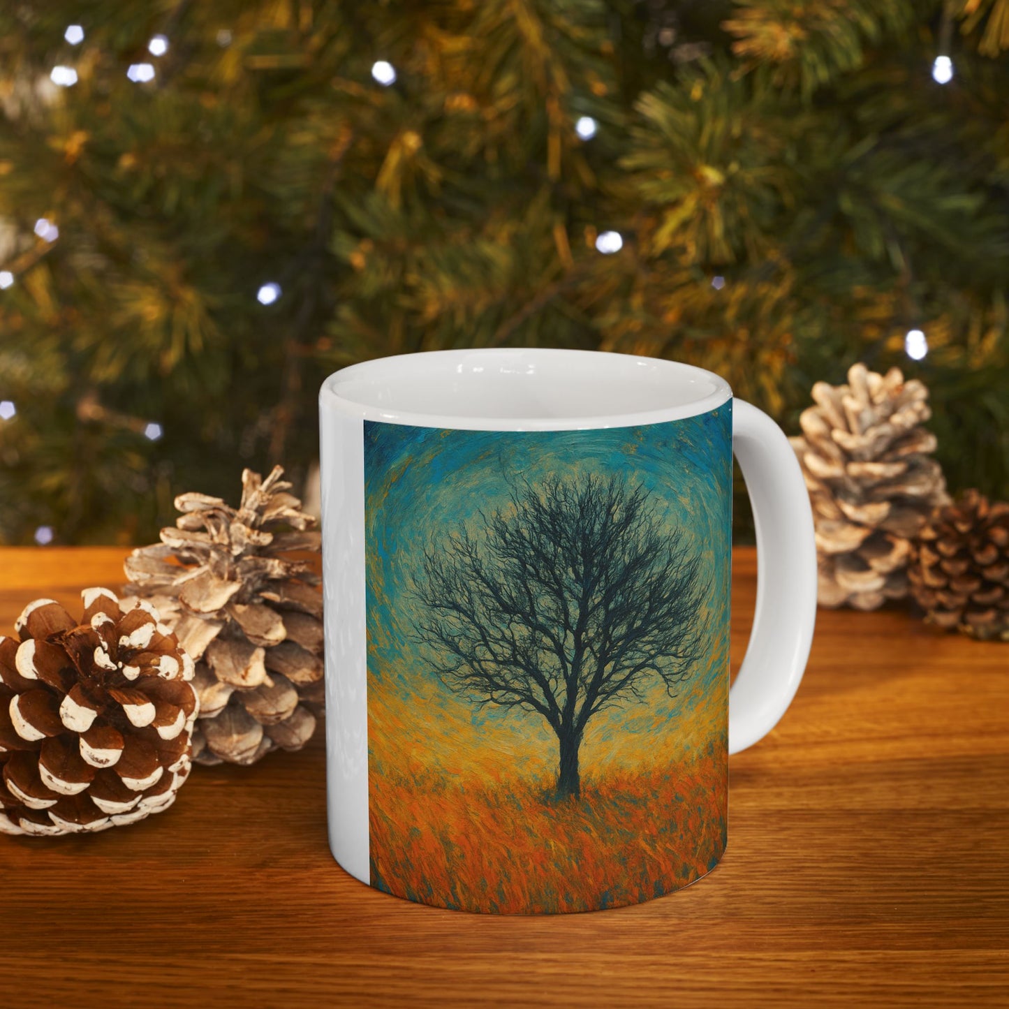 Vibrant Ceramic Mug - Sunset Mountain Design, Coffee Cup, Gift for Nature Lovers, Home Decor, Tea Mug, Unique Art Mug