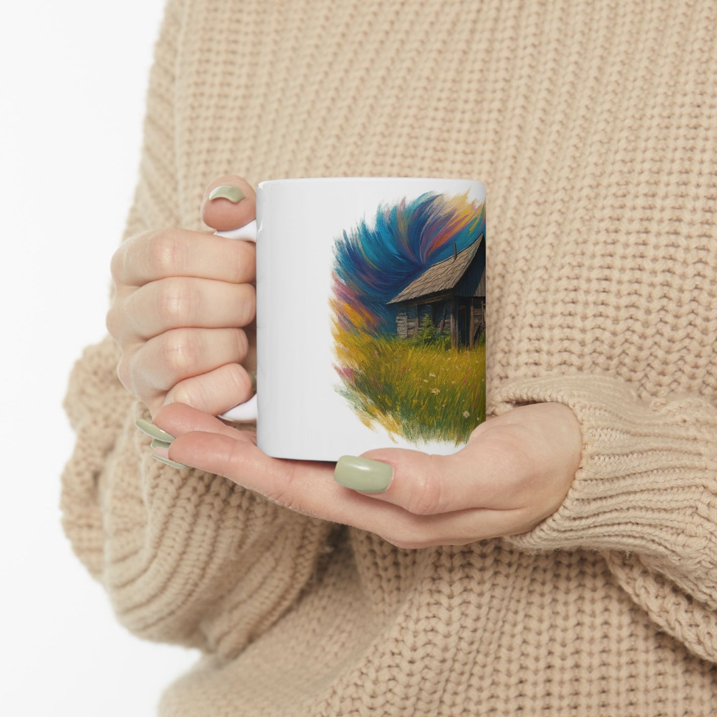 Vibrant Landscape Ceramic Mug for Nature Lovers - Perfect for Coffee, Tea, Gifts, Home Decor, 11oz & 15oz