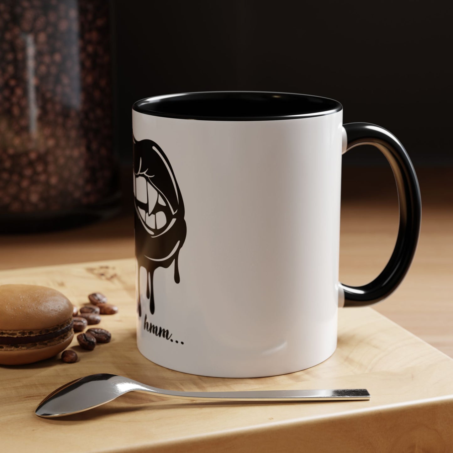 Vampire Lip Accent Coffee Mug - 11oz & 15oz - Unique Halloween Gift