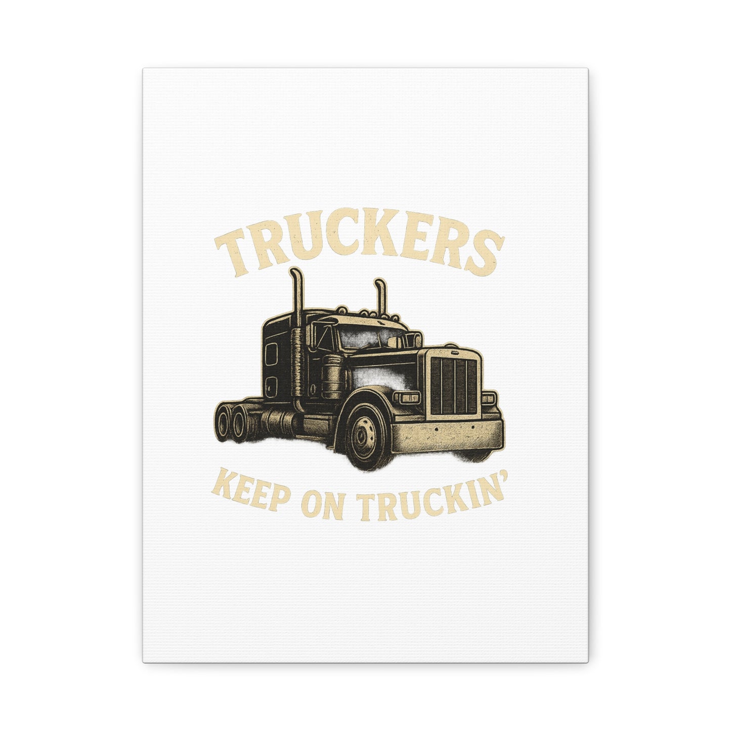 Truckers Canvas Wall Art, Keep on Truckin' Decor, Gift for Drivers, Trucking Artwork, Transportation Gift