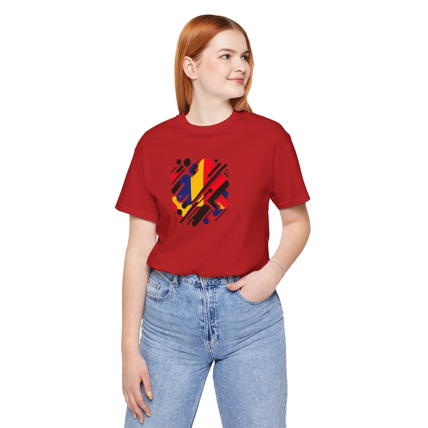 Artistic Heart Unisex Jersey Tee - Vibrant Graphic Tee, Casual Wear, Gift for Art Lovers, Birthday Surprise, Everyday Comfort