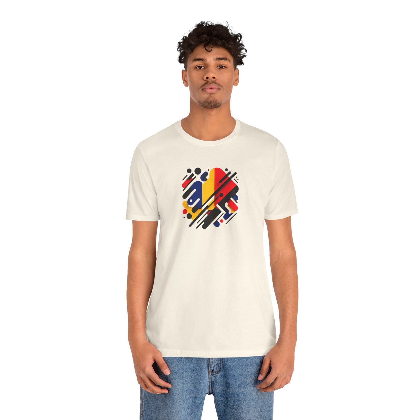 Artistic Heart Unisex Jersey Tee - Vibrant Graphic Tee, Casual Wear, Gift for Art Lovers, Birthday Surprise, Everyday Comfort