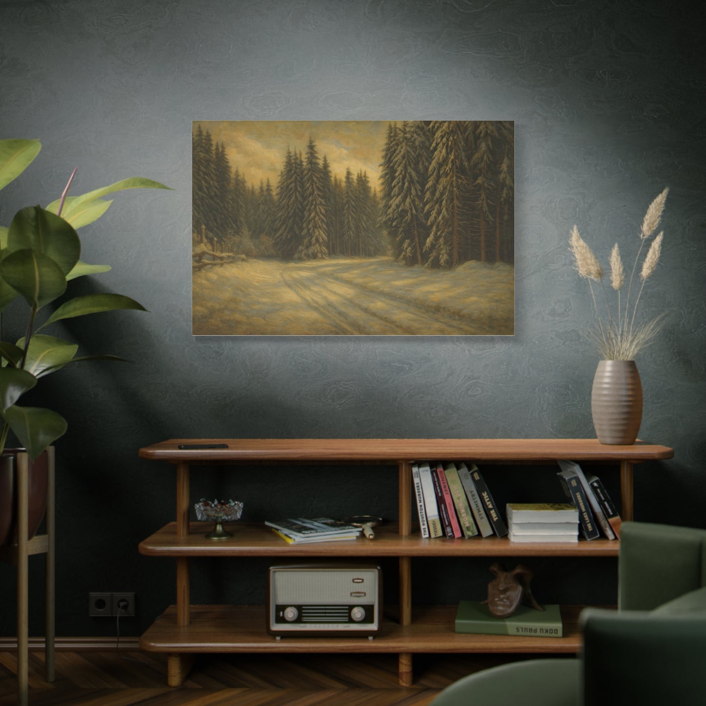 Scenic Forest Canvas Art, Nature Decor for Home, Cozy Wall Art, Perfect Gift for Nature Lovers, Rustic Cabin Decor, Winter Landscape Print