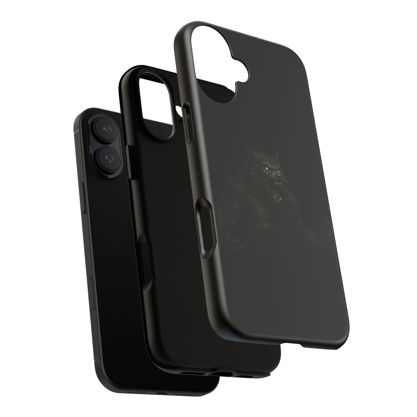 Werewolf Phone Case, Tough Cases, Black Panther Design, Gift for Animal Lovers, Phone Accessories, Fierce Phone Protection