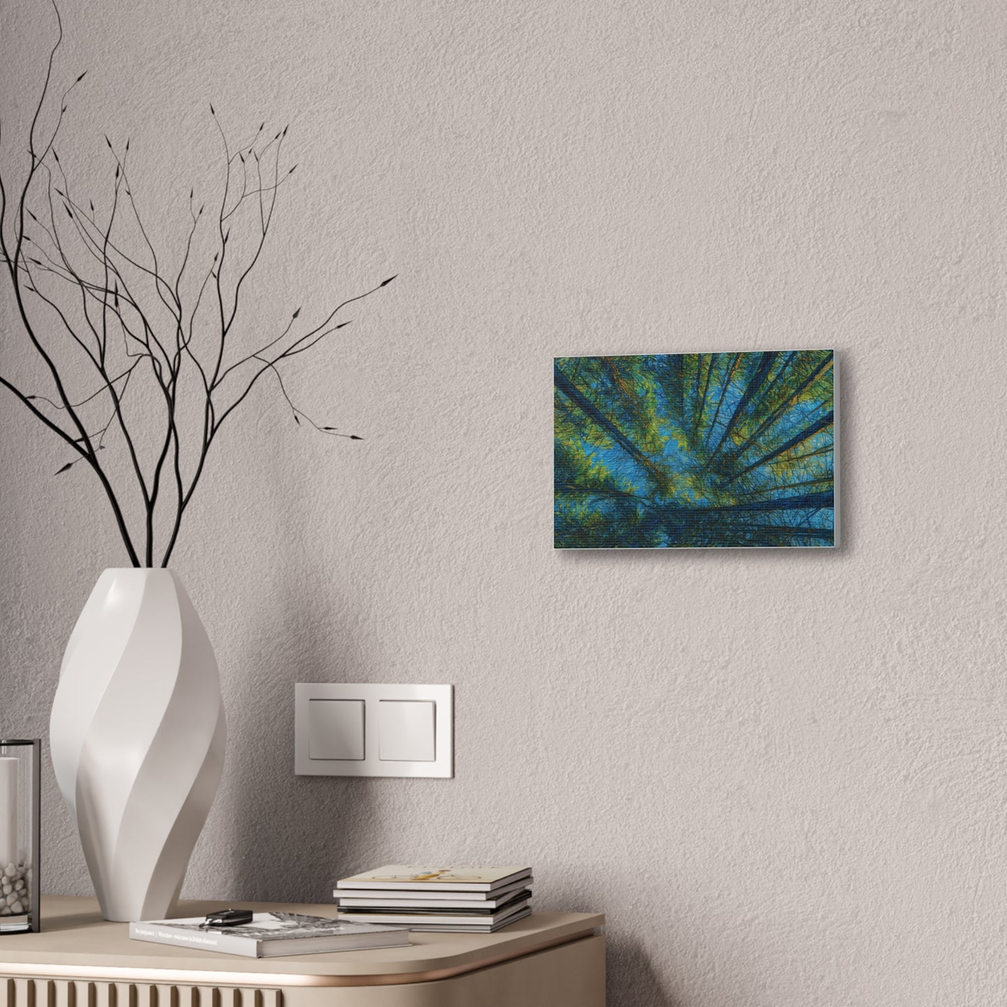 Canvas Wall Art, Forest Perspective Print, Nature Decor, Home & Office Art, Rustic Wall Hanging, Tree Art for Nature Lovers