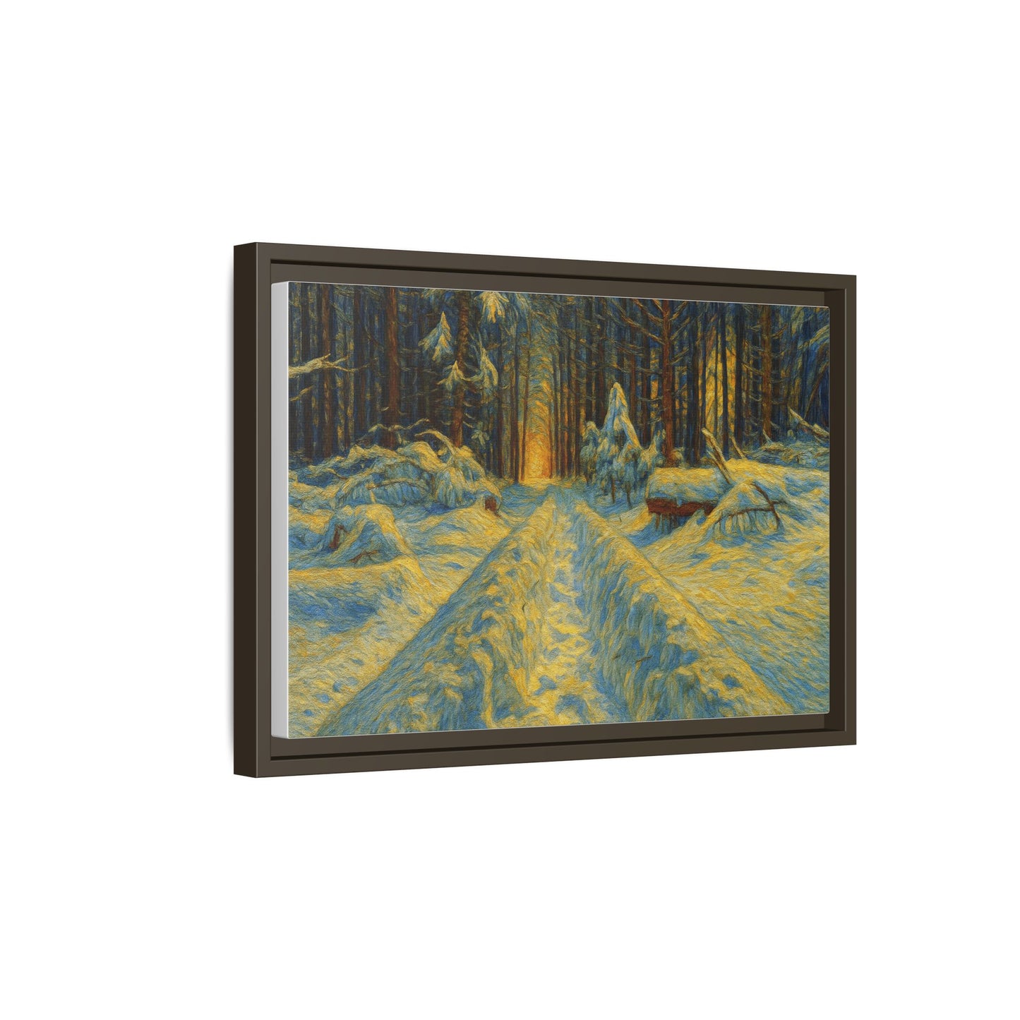 Canvas Art, Winter Landscape Wall Decor, Nature Lovers Gift, Seasonal Decor, Holiday Wall Art, Cozy Home Decoration, Framed Matte Canvas