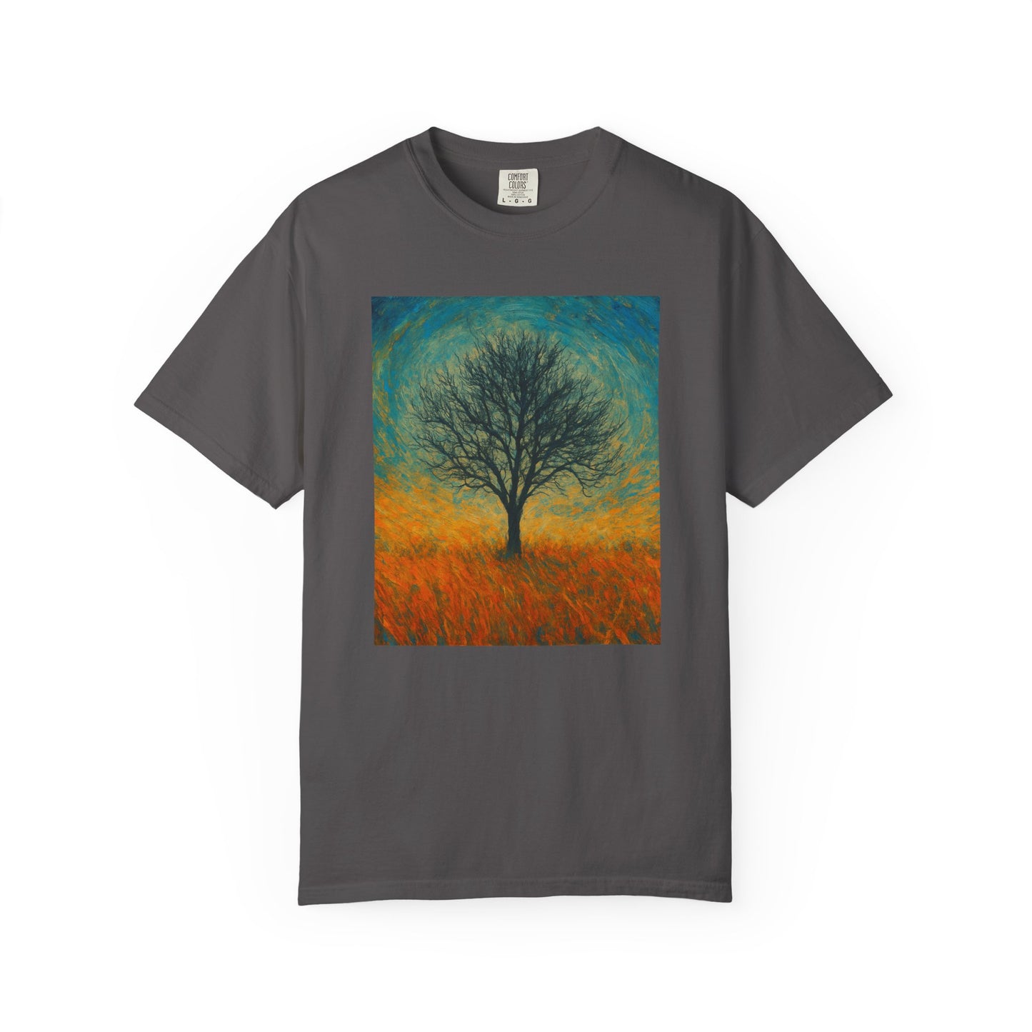 Nature-Themed Unisex Garment-Dyed T-Shirt - Tree Design, Bohemian Tee, Nature Lover Gift, Eco-Friendly Fashion, Casual Wear