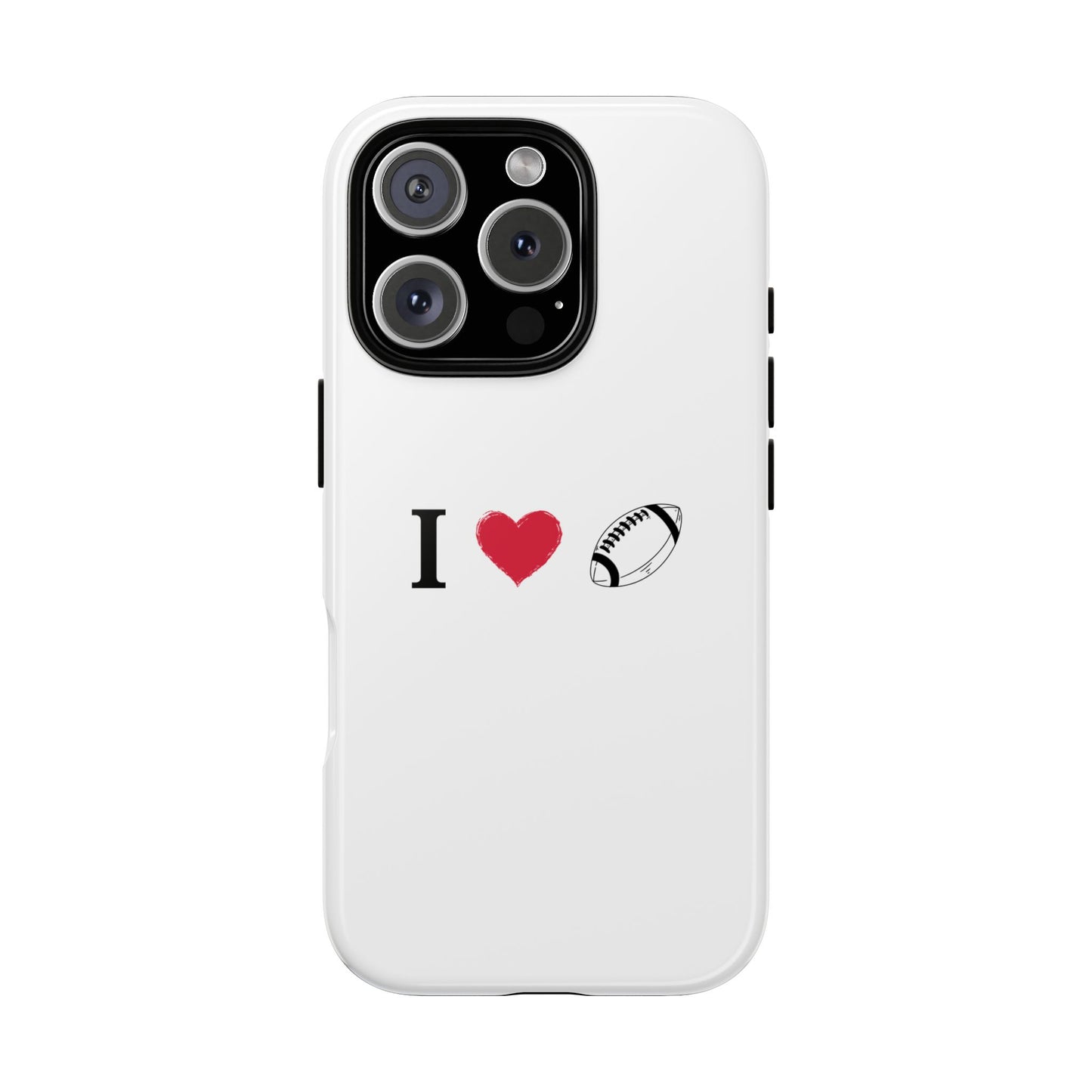 Football Love Phone Case - Tough Cases, Unique Sports Lover Gift, Personalized Cellphone Cover, Birthday Present, Sports Equipment