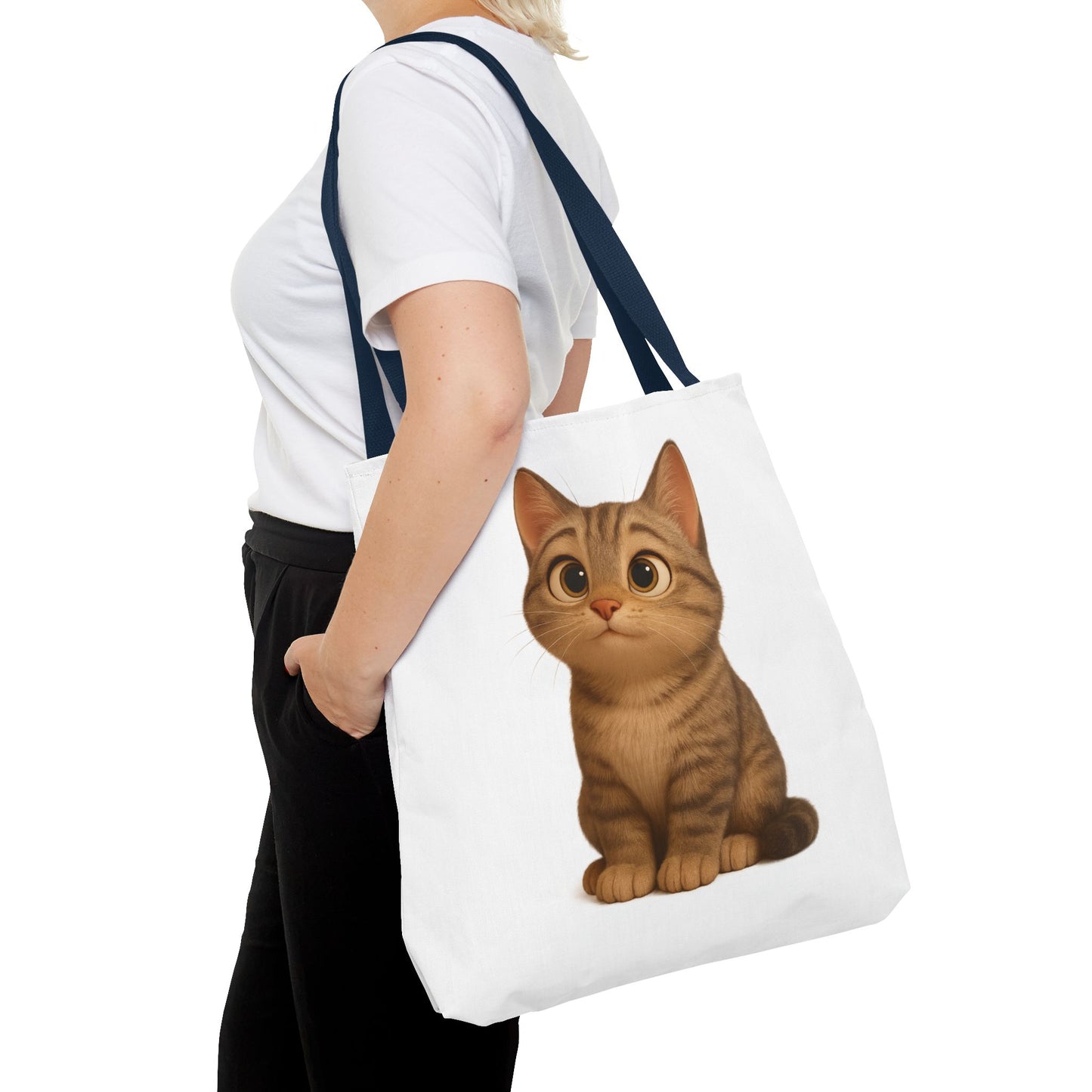 Cute Cat Tote Bag - Perfect for Animal Lovers, Eco-Friendly Carryall, Beach Bag, Shopping Tote, Gift for Cat Owners