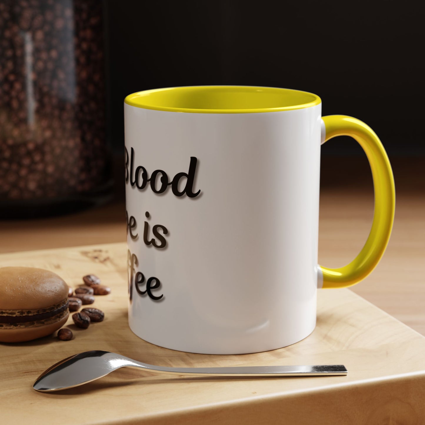 My Blood Type is Coffee Accent Mug - Perfect Gift for Coffee Lovers