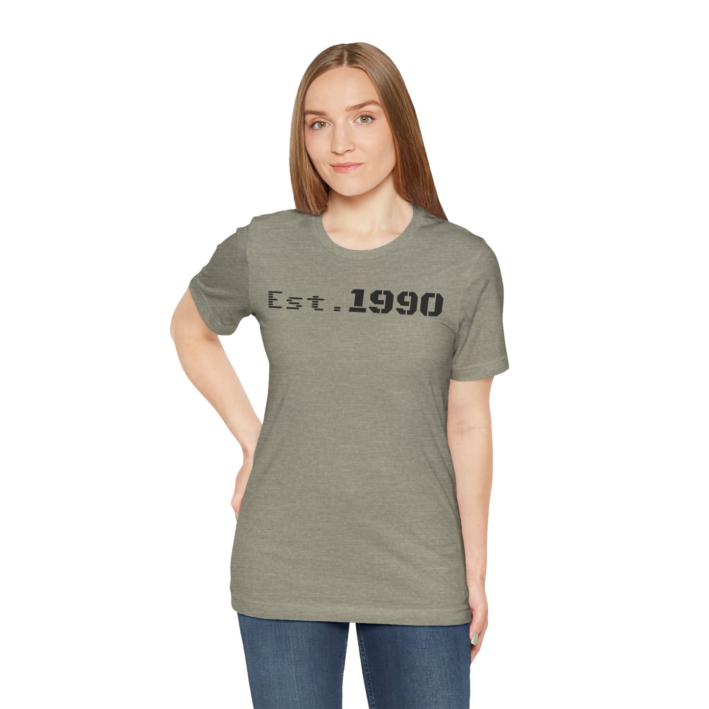 Unisex Est. 1990 Nostalgic Jersey Tee - Perfect Gift, Vintage Style, Retro Fashion, Birthday Celebration, Casual Wear