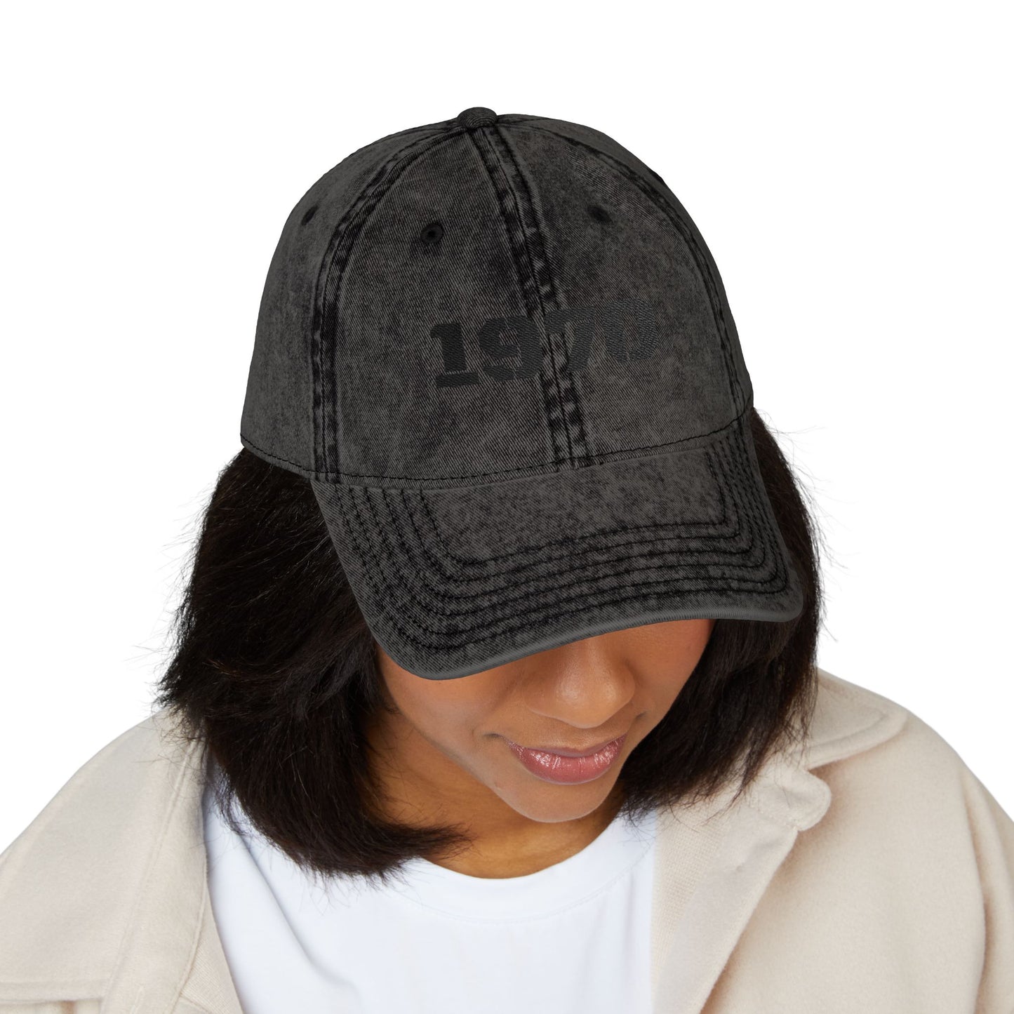 Vintage Embroidered Cap, Retro Baseball Hat, 70s Style Headwear, Gift for Dad, Casual Fashion Accessory