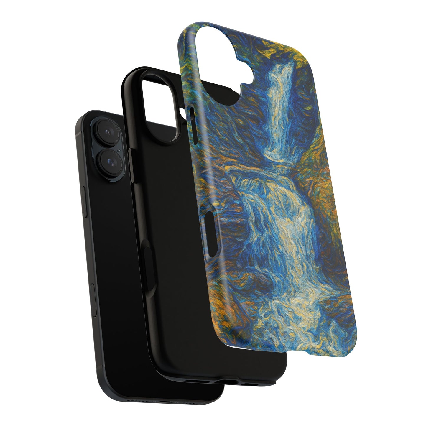 Artistic Phone Case - Waterfall Design, Unique Gift, Phone Accessory, Nature Lover, Original Artwork