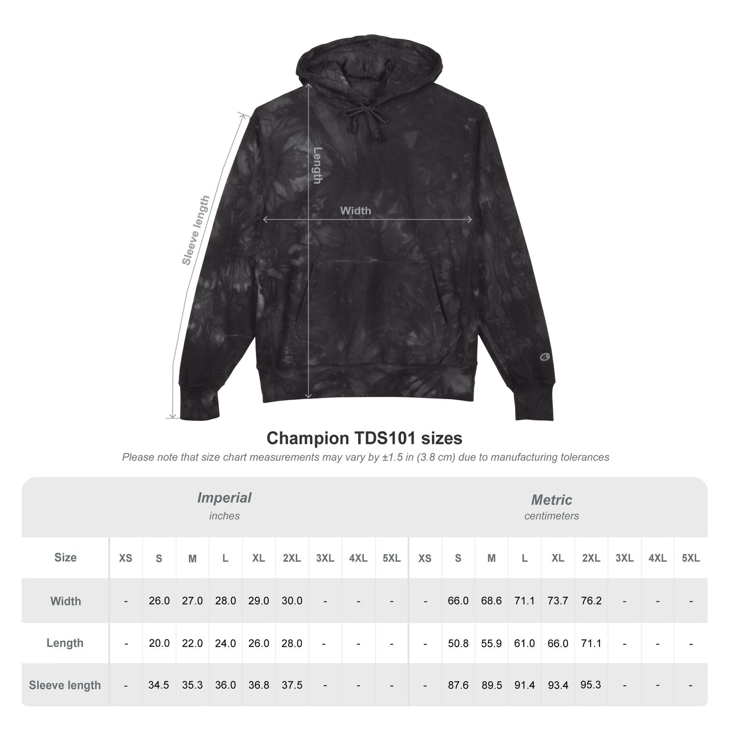 Champion Tie-Dye Hoodie - USA Embroidery, Unisex Hoodie, Trendy Casual Wear, Gift for Him, Outdoor Jacket