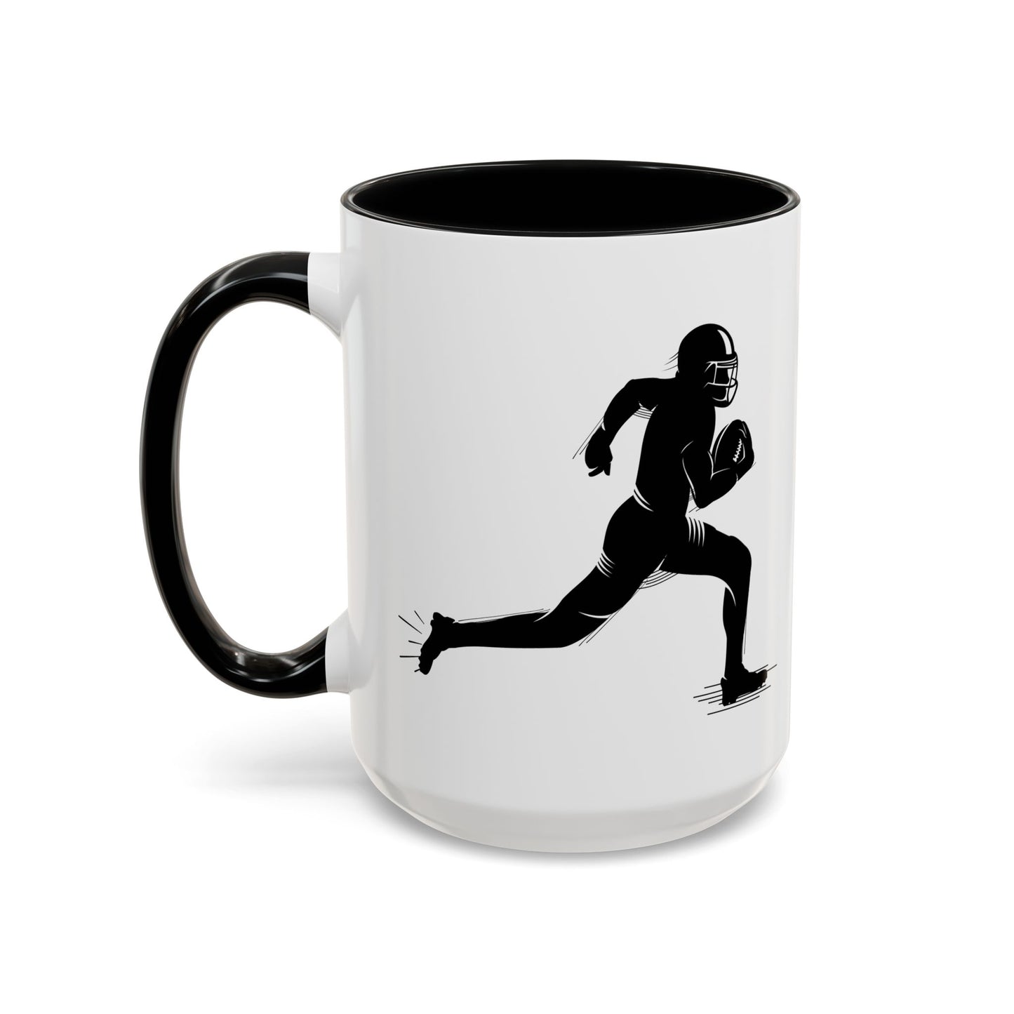 Football Player Themed Accent Coffee Mug, Sports Fan Gift, Unique Mug for Athletes, Coffee Lover, Game Day Essential