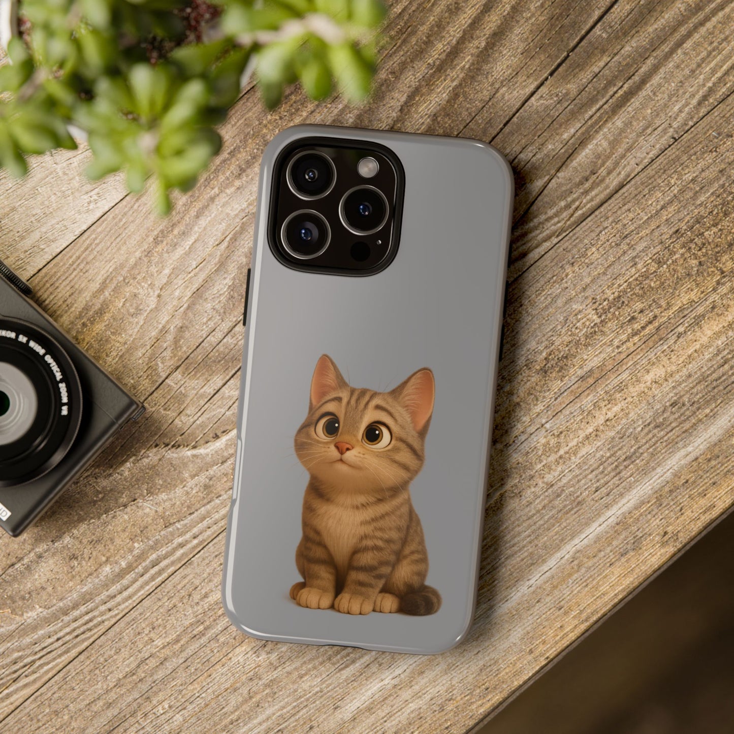 Cute Cat Phone Case, Kawaii Pet Accessory, Gift for Cat Lovers, Animal Phone Cover for Kids, Unique Kitty Design, Birthdays, Holidays