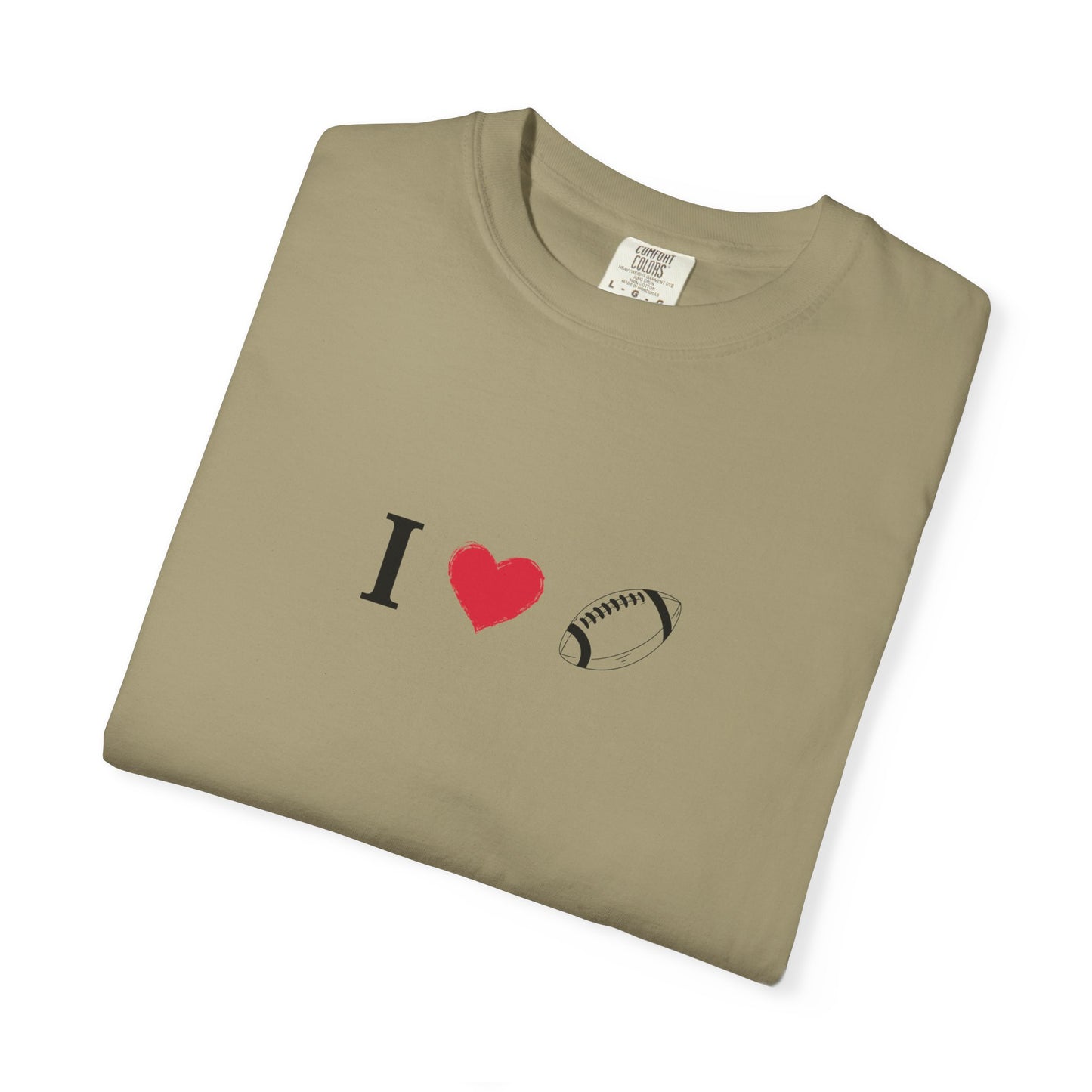 I Love Football T-Shirt - Unisex Cotton Tee, Fun Gift for Friends, Casual Style, Birthday Present, Summer Apparel