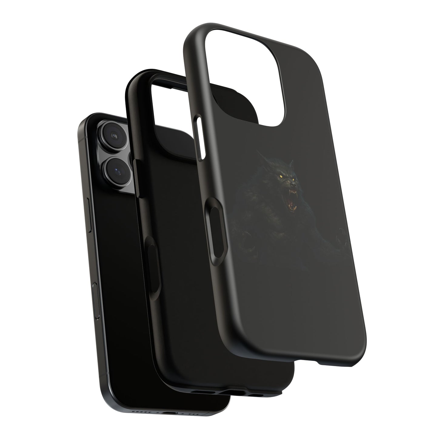 Werewolf Phone Case, Tough Cases, Black Panther Design, Gift for Animal Lovers, Phone Accessories, Fierce Phone Protection