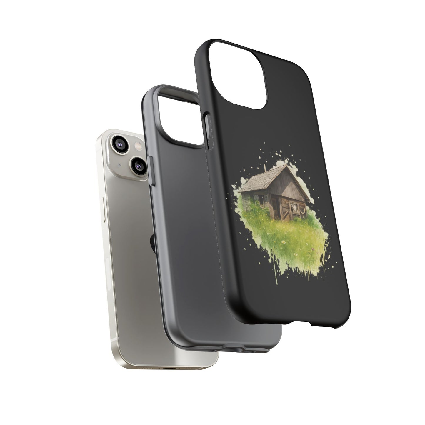 Rustic Farmhouse Phone Case, Cute Cottage Design, Tough Cases for Nature Lovers, Eco-Friendly Gift, Customizable Tech Accessories