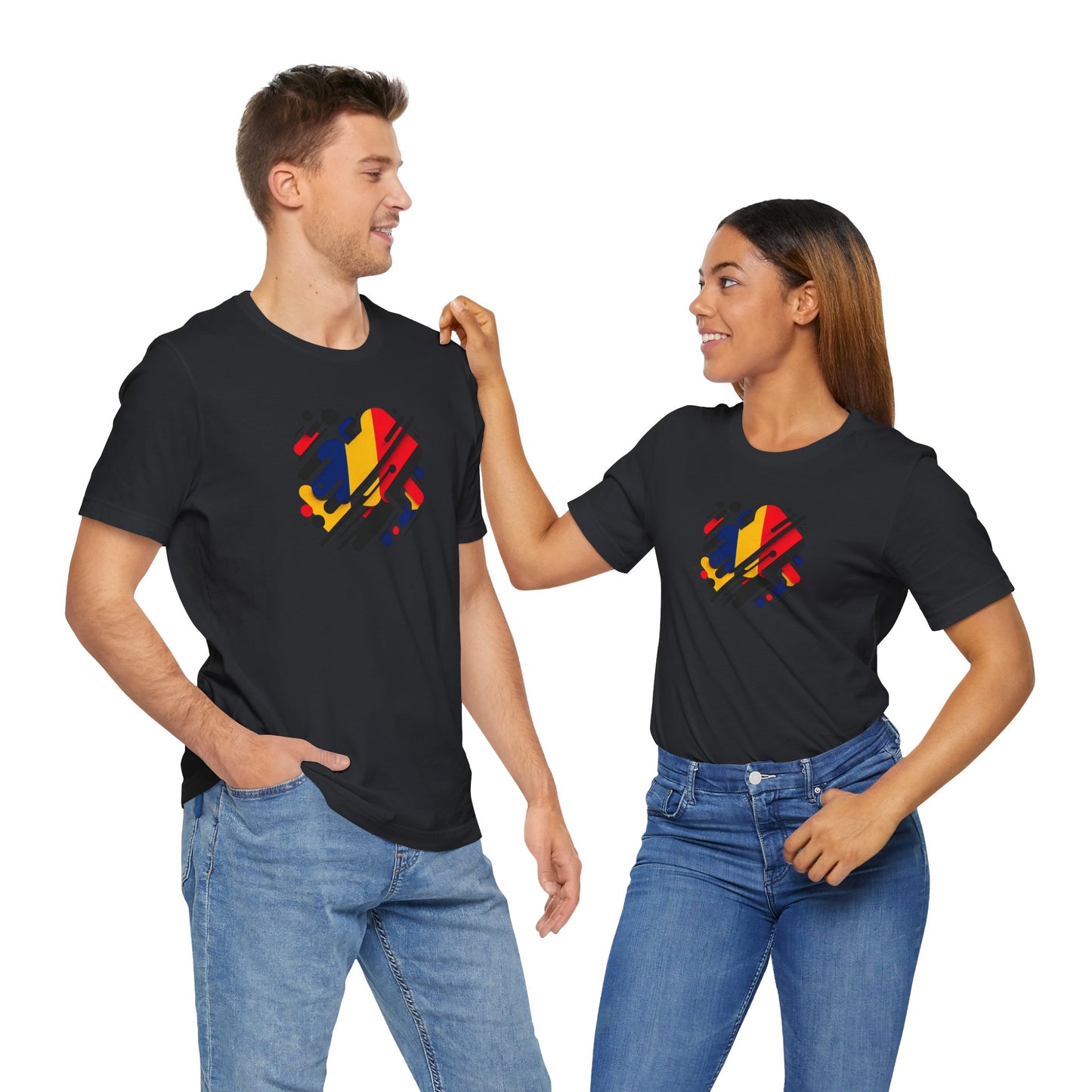 Artistic Heart Unisex Jersey Tee - Vibrant Graphic Tee, Casual Wear, Gift for Art Lovers, Birthday Surprise, Everyday Comfort