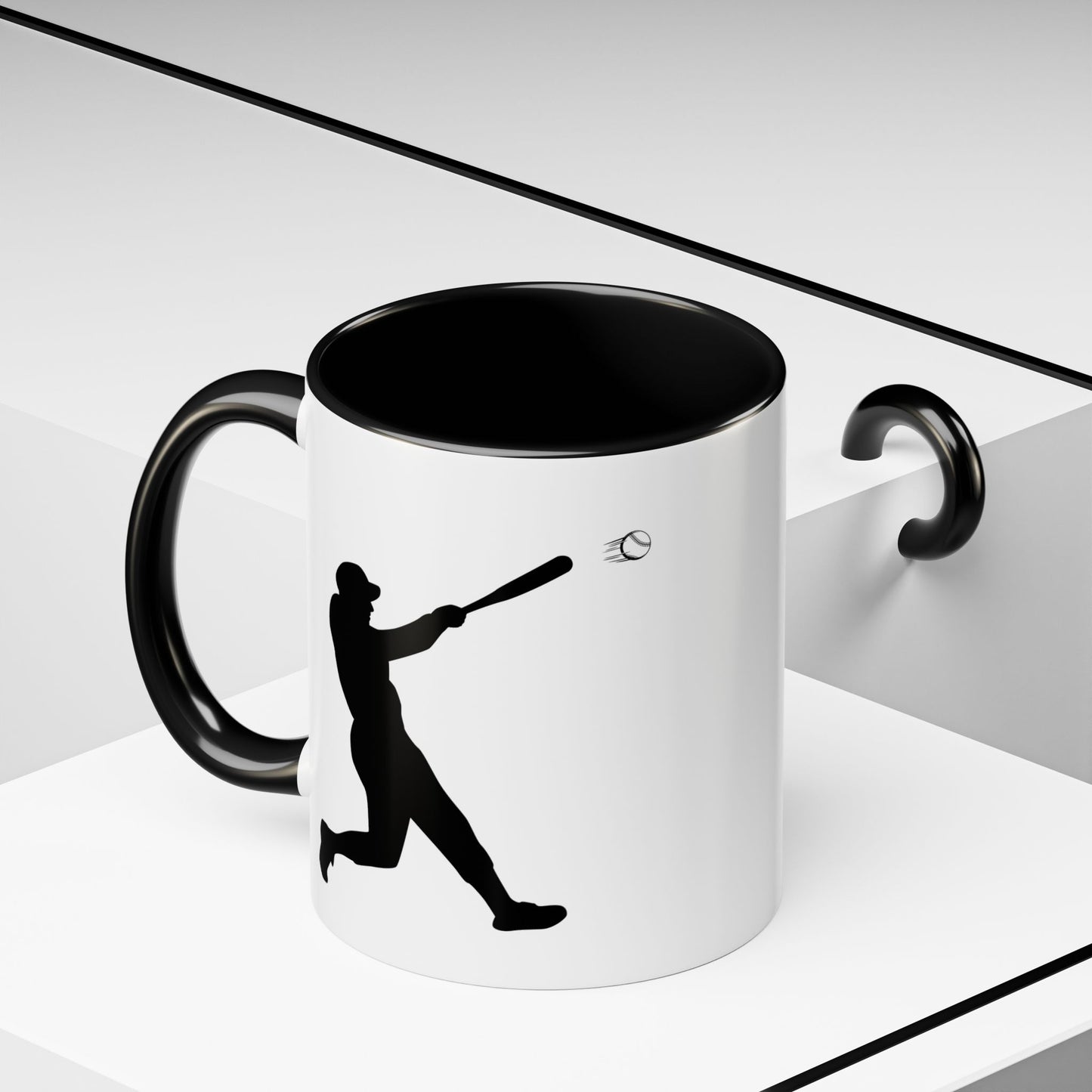 Baseball Player Accent Coffee Mug, Sports Gift, Baseball Lover Mug, Unique Coffee Cup, Personalized Sports Mug
