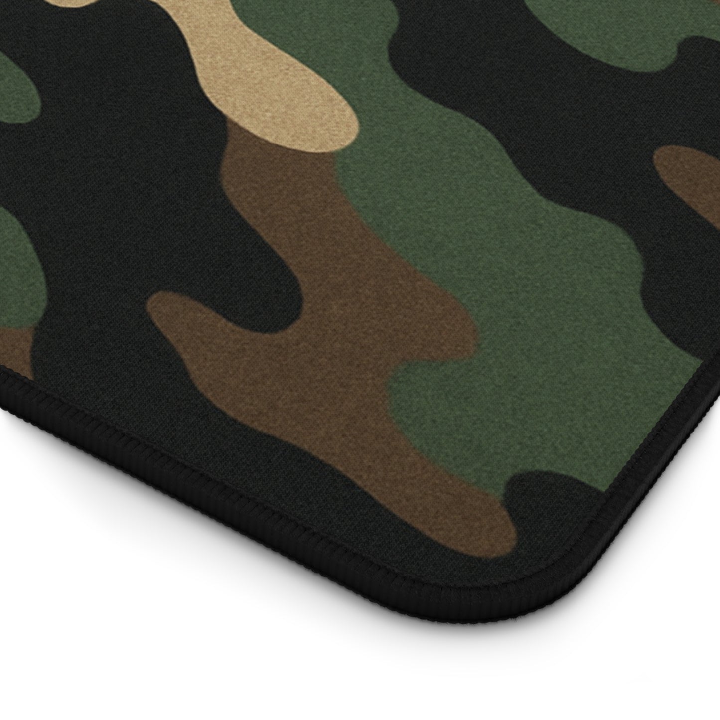 Camouflage Desk Mat - Stylish Workspace Decor, Gamer Mouse Pad, Home Office Accessory, Military Theme, Durable and Functional