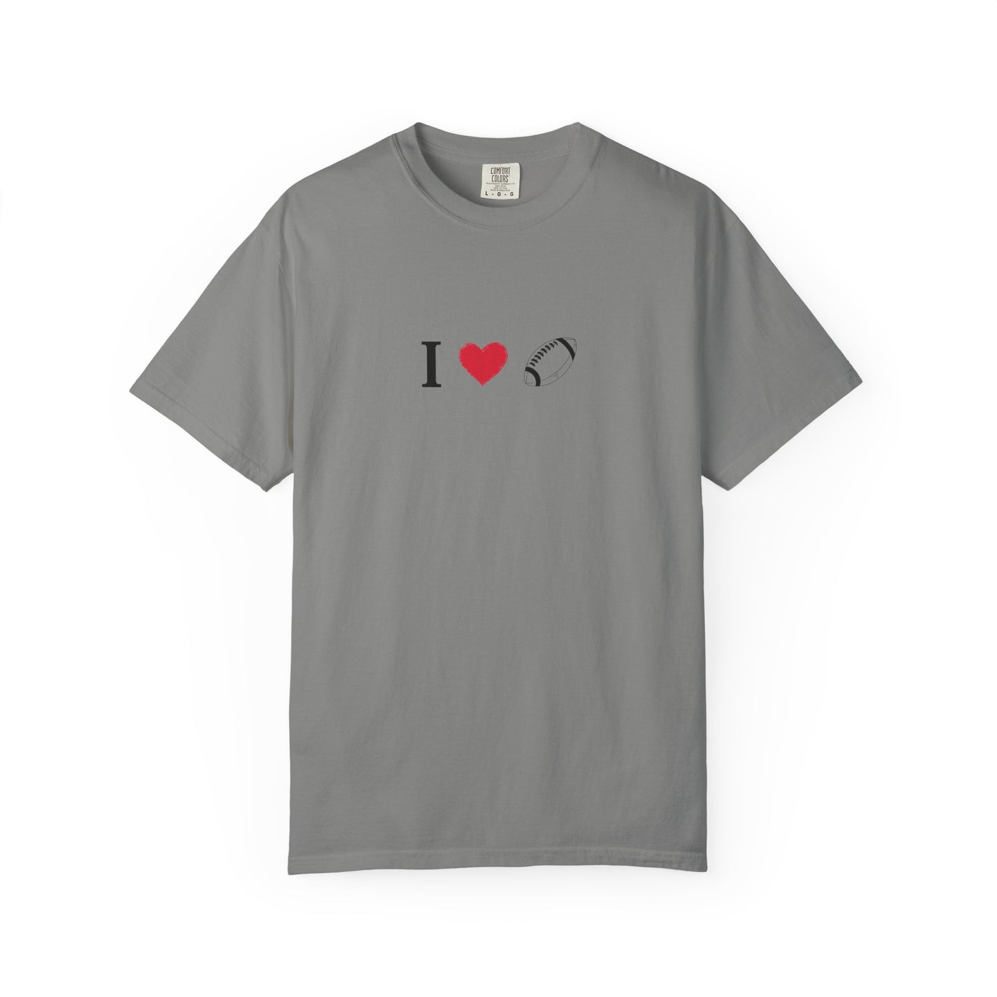 I Love Football T-Shirt - Unisex Cotton Tee, Fun Gift for Friends, Casual Style, Birthday Present, Summer Apparel