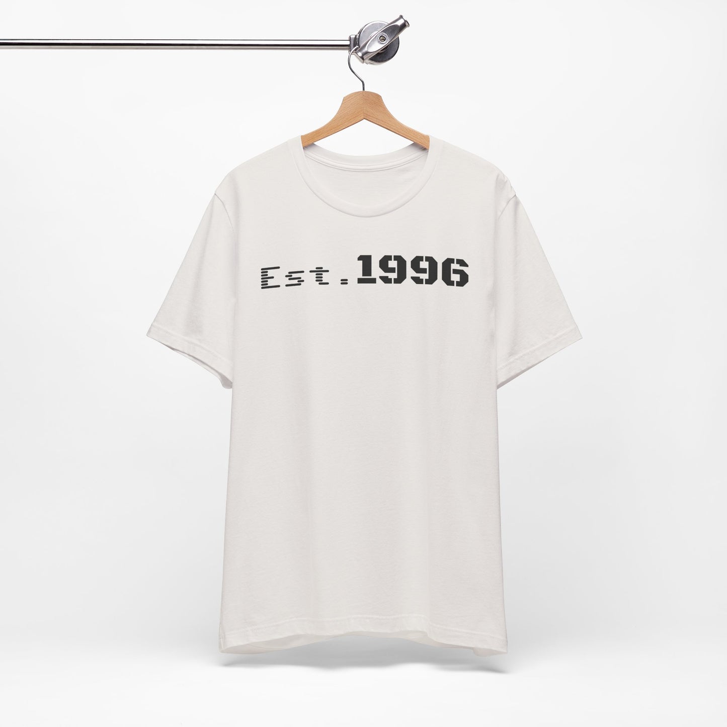 Unisex Jersey Tee - 'Est. 1996' Graphic Shirt, Birthday Gift, Casual Wear, Vintage Style, Retro Fashion, Gift for Him/Her