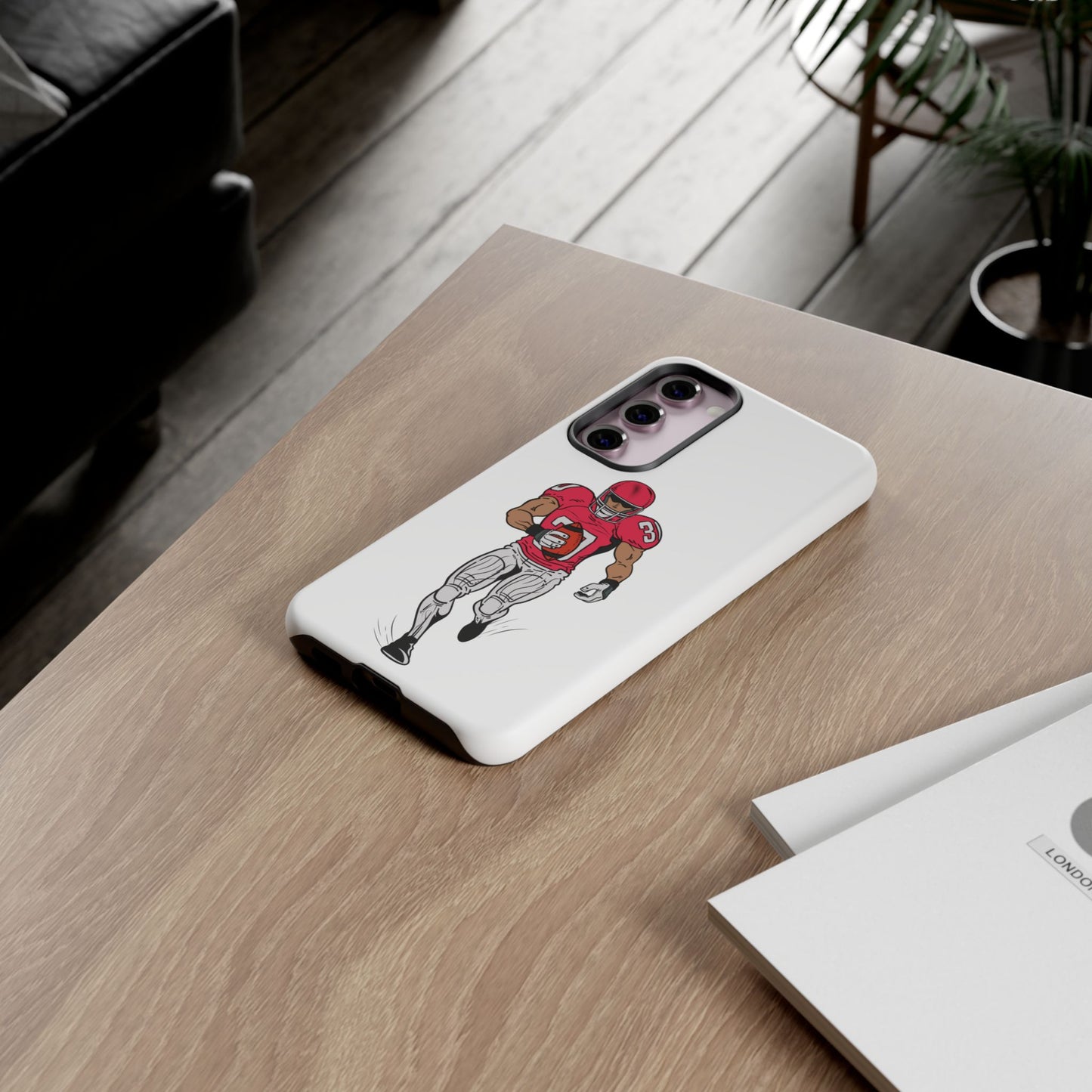 Football Player Tough Case, Sports Phone Cover, Athlete Gift, Tough Phone Case, Fall Sports, Football Lover's Accessory