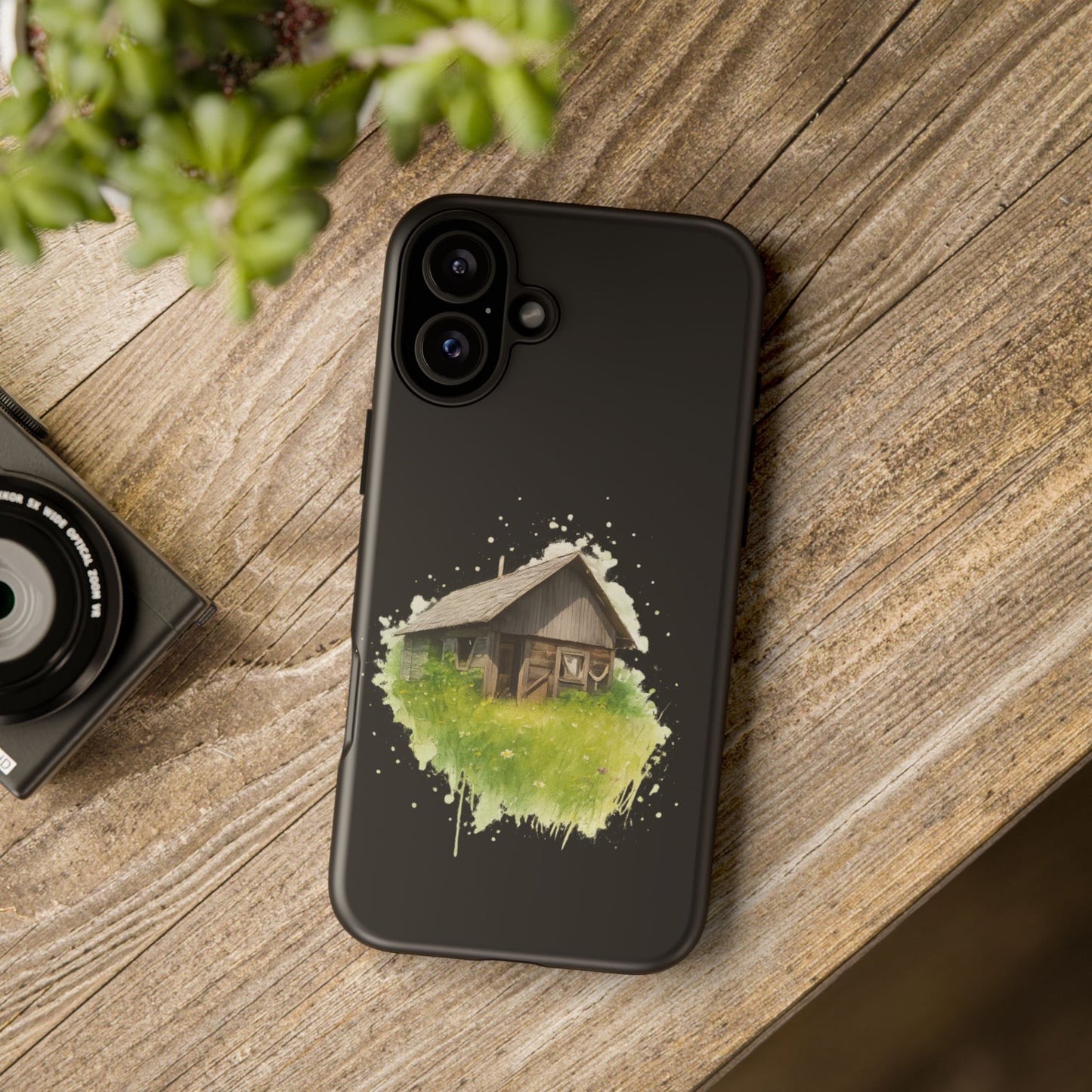 Rustic Farmhouse Phone Case, Cute Cottage Design, Tough Cases for Nature Lovers, Eco-Friendly Gift, Customizable Tech Accessories