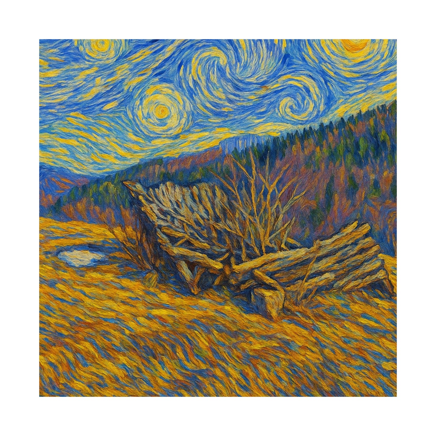 Matte Vertical Posters of Starry Night - Art Print for Home Decor, Wall Art, Gift for Art Lovers, Bacground for Celebrations