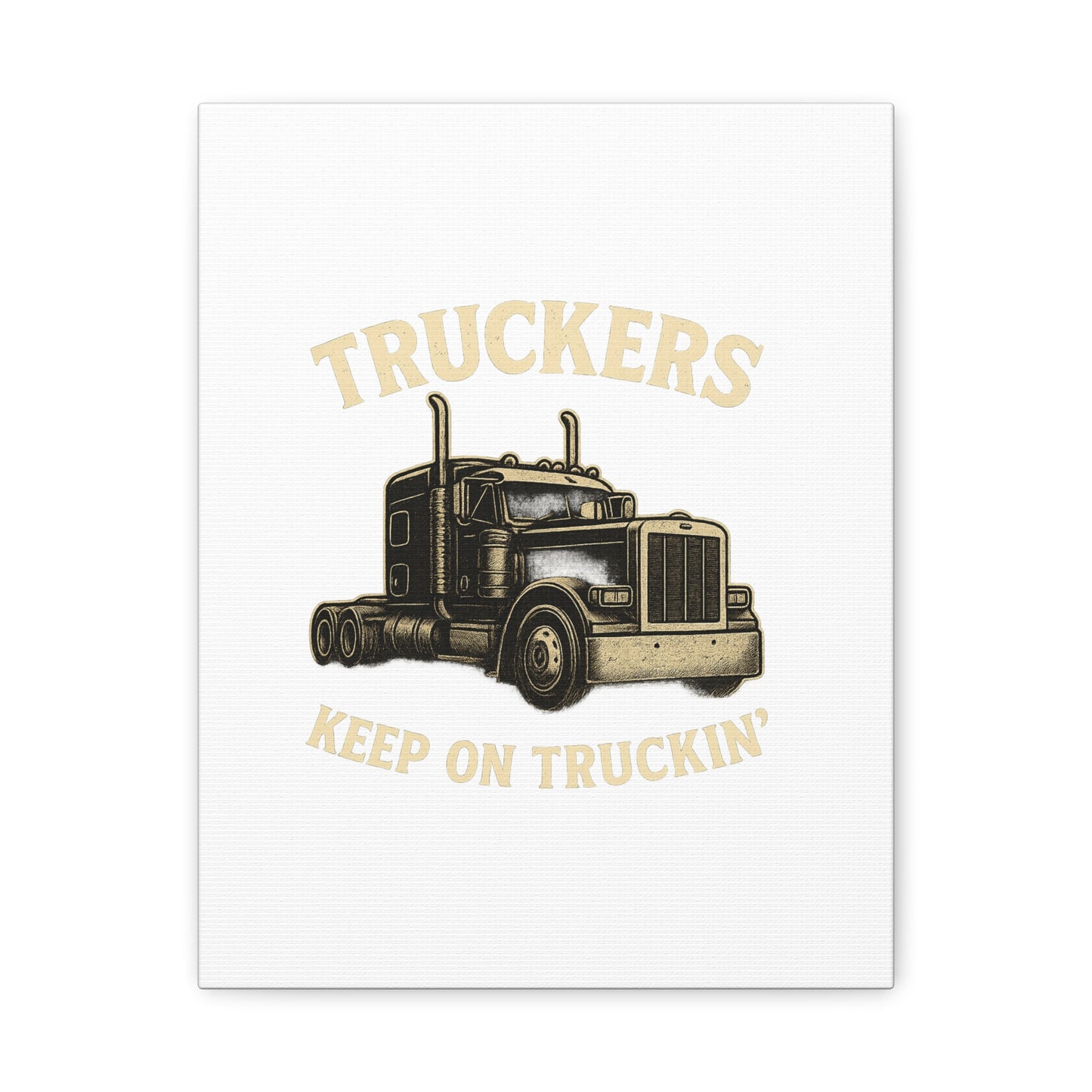 Truckers Canvas Wall Art, Keep on Truckin' Decor, Gift for Drivers, Trucking Artwork, Transportation Gift
