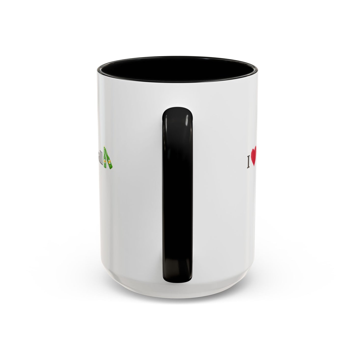 I Love Football Accent Coffee Mug, Perfect Gift for Sports Lovers, Football Enthusiasts, Unique Mug for Game Days, Home or Office Decor