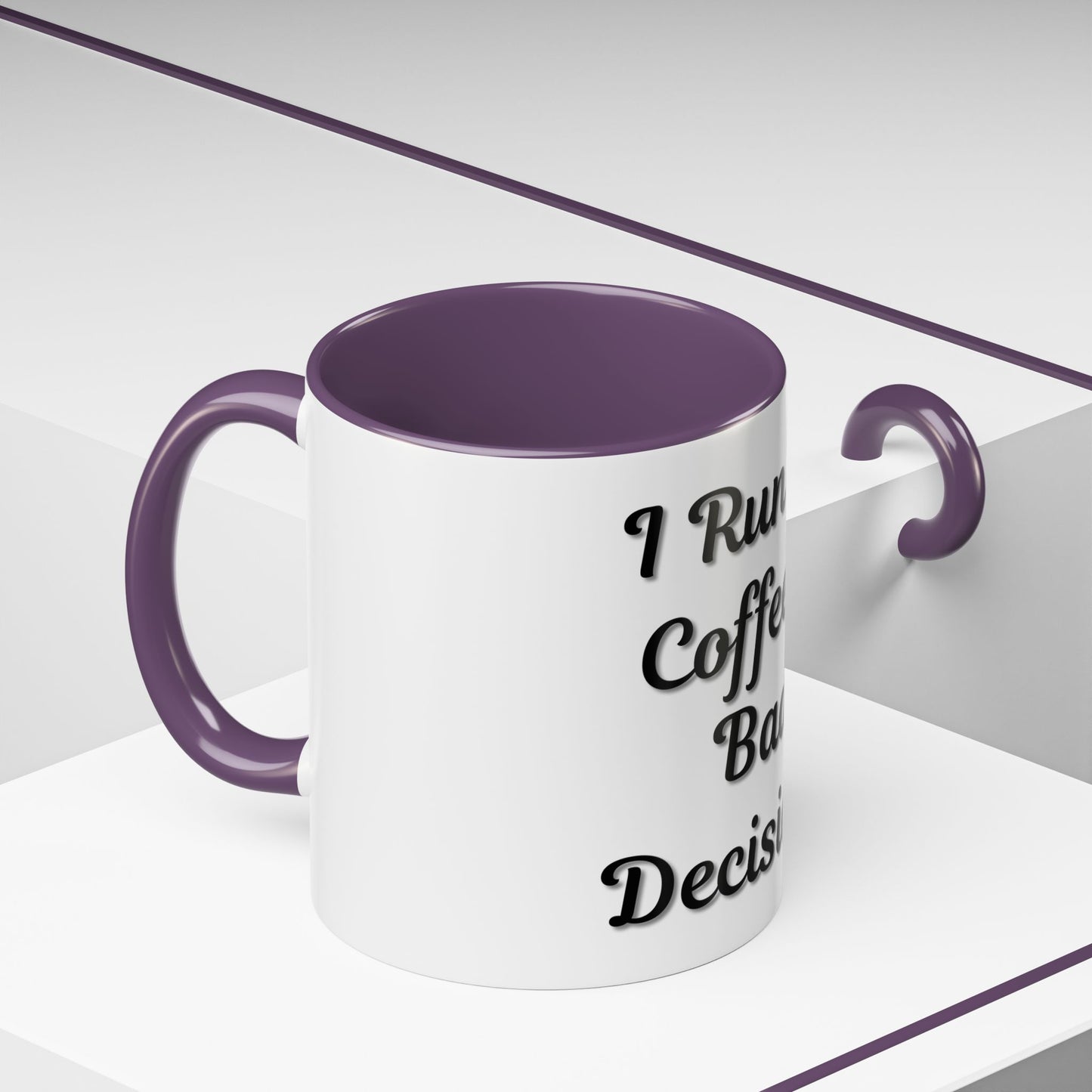 Funny Coffee Mug - "I Run on Coffee & Bad Decisions" - Perfect Gift for Coffee Lovers