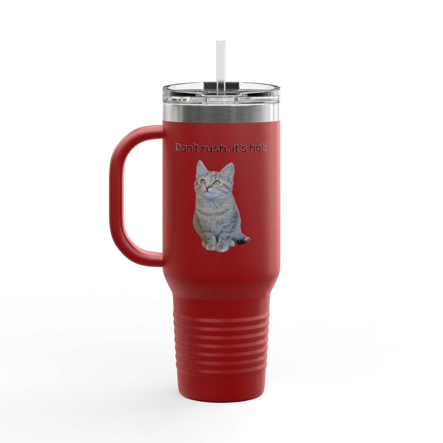 Funny Cat Insulated Travel Mug - 40oz - Perfect for Hot Drinks