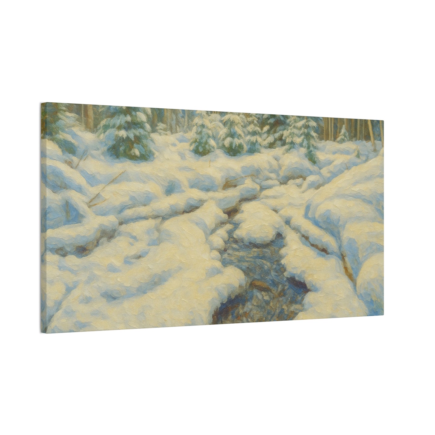 Winter Landscape Canvas Art, Nature Decor, Gallery Wall Art, Cozy Home Accent, Winter Wonderland Painting