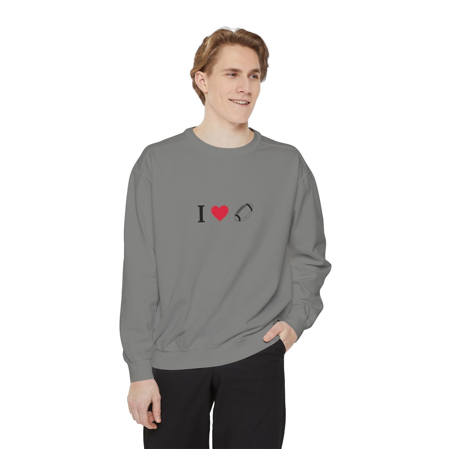 Unisex Sweatshirt, I love Football, Cozy, Perfect for Everyday Wear, Gift Idea for Friends, Couples, and Special Occasions