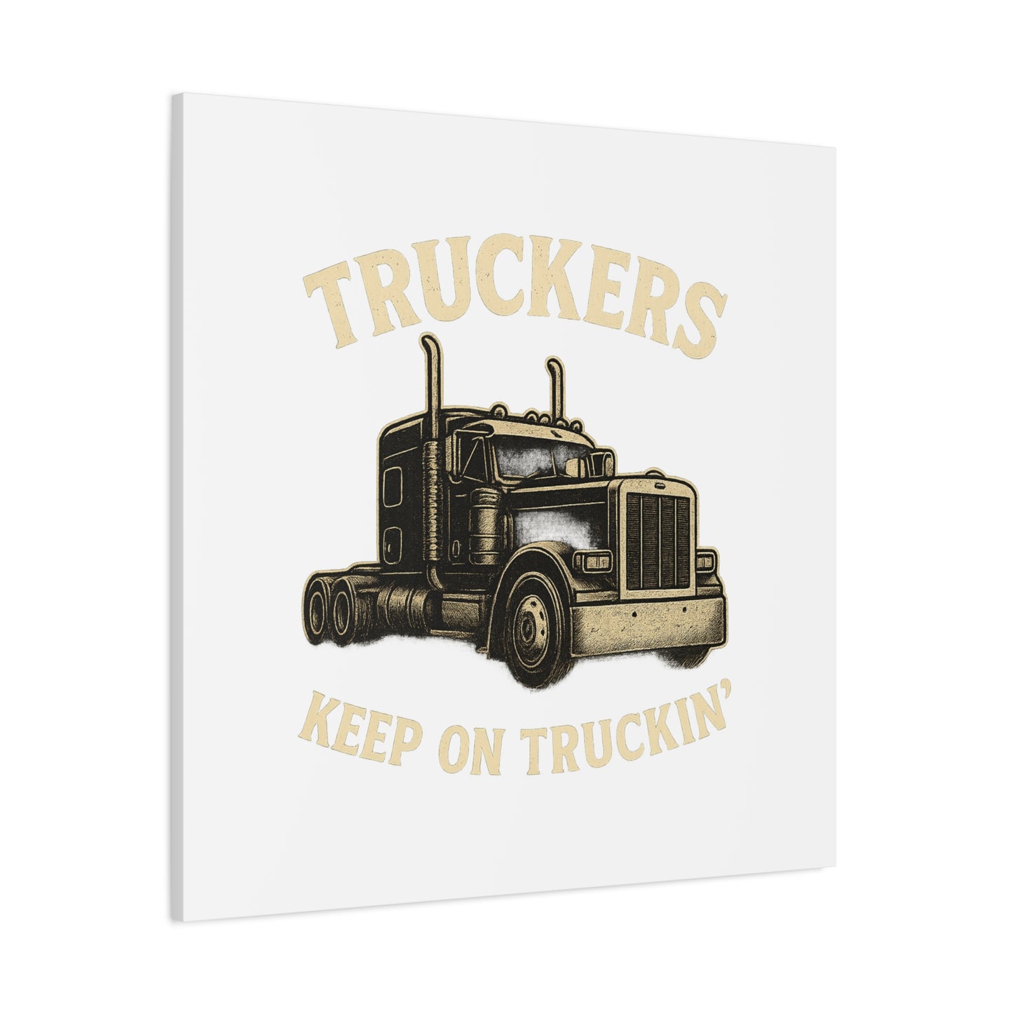 Truckers Canvas Wall Art, Keep on Truckin' Decor, Gift for Drivers, Trucking Artwork, Transportation Gift