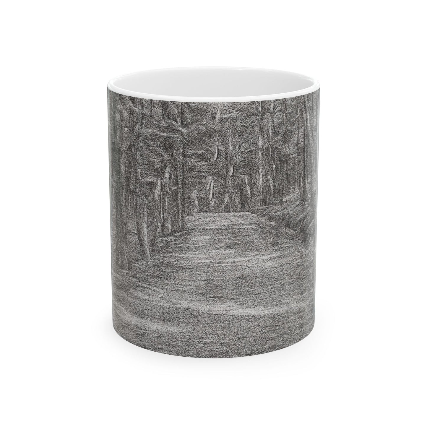 Nature-Inspired Abstract Ceramic Mug | Forest Path Design | Cozy Gift for Coffee Lovers | Home Decor | Nature Lover's Mug