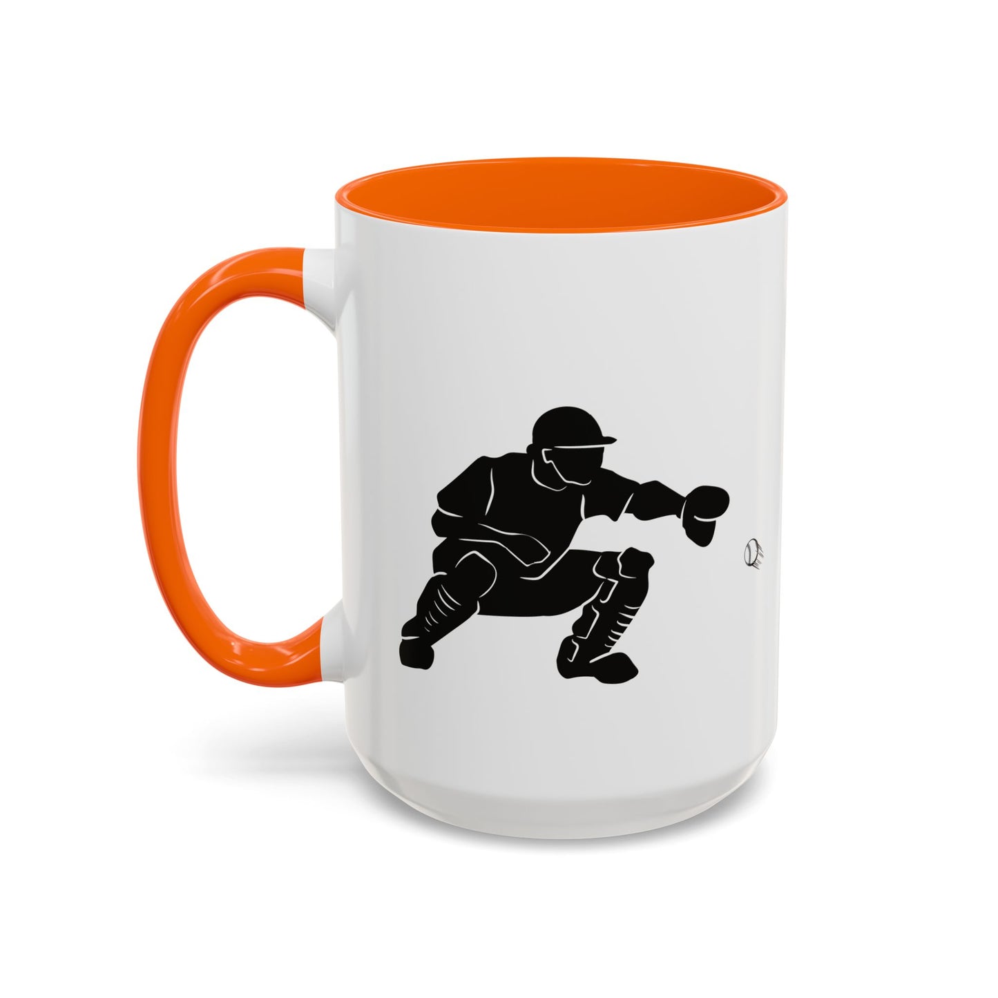 Baseball Catcher Coffee Mug, Sports Gift for Coaches, Black Accent Mug for Fans, Perfect for Birthdays & Celebrations, Unique Cup