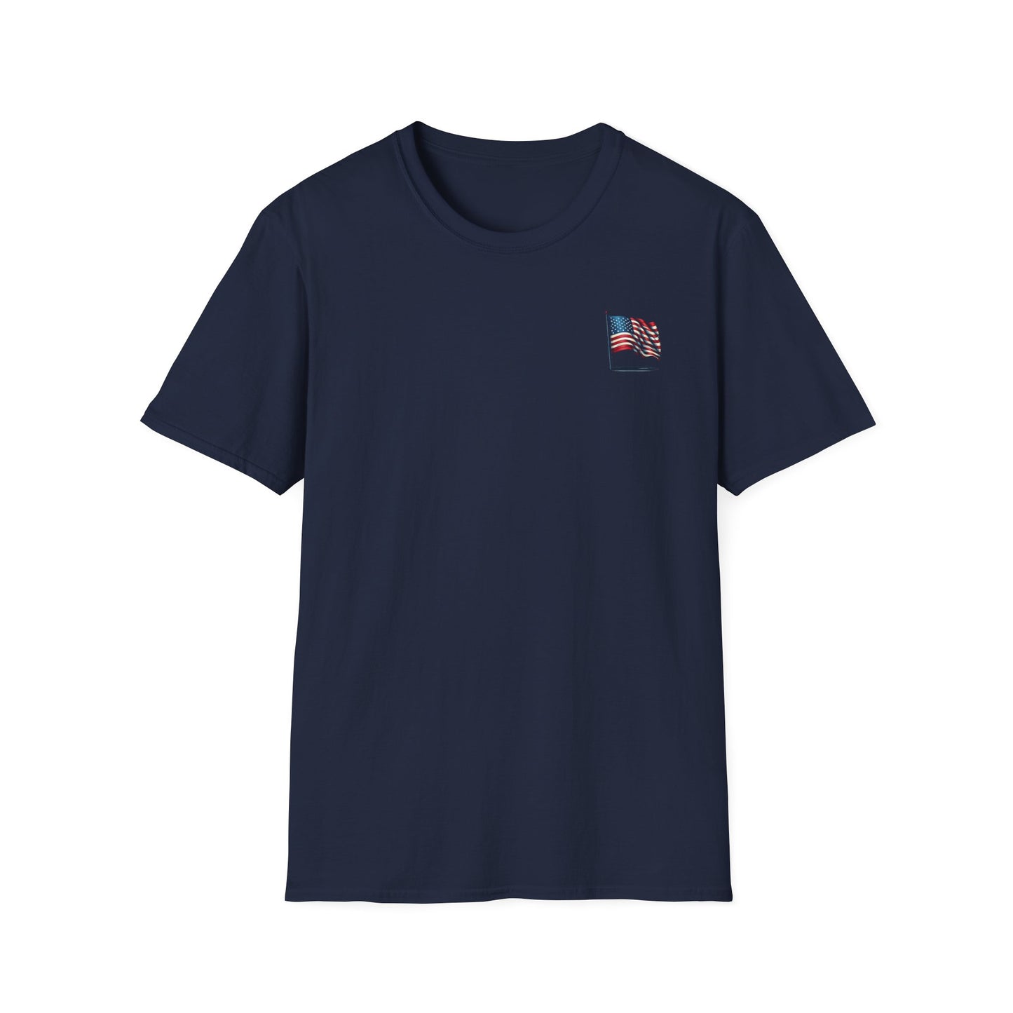Patriotic Unisex Softstyle T-Shirt, American Flag Tee, USA Pride Shirt, Perfect for Independence Day, Casual Wear
