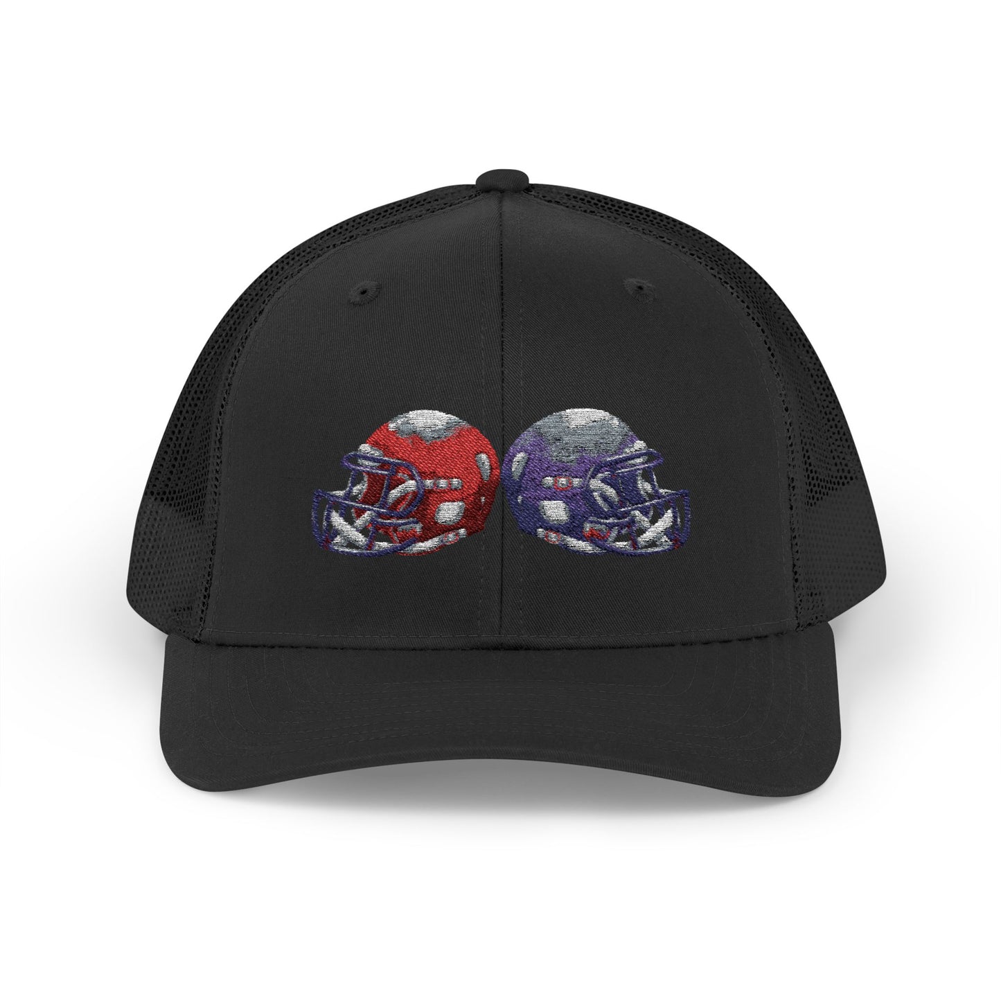 Sporty Snapback Trucker Cap with Football Helmets, Baseball Cap, Outdoor Activity Hat, Gift for Sports Fans, Team Spirit Wear