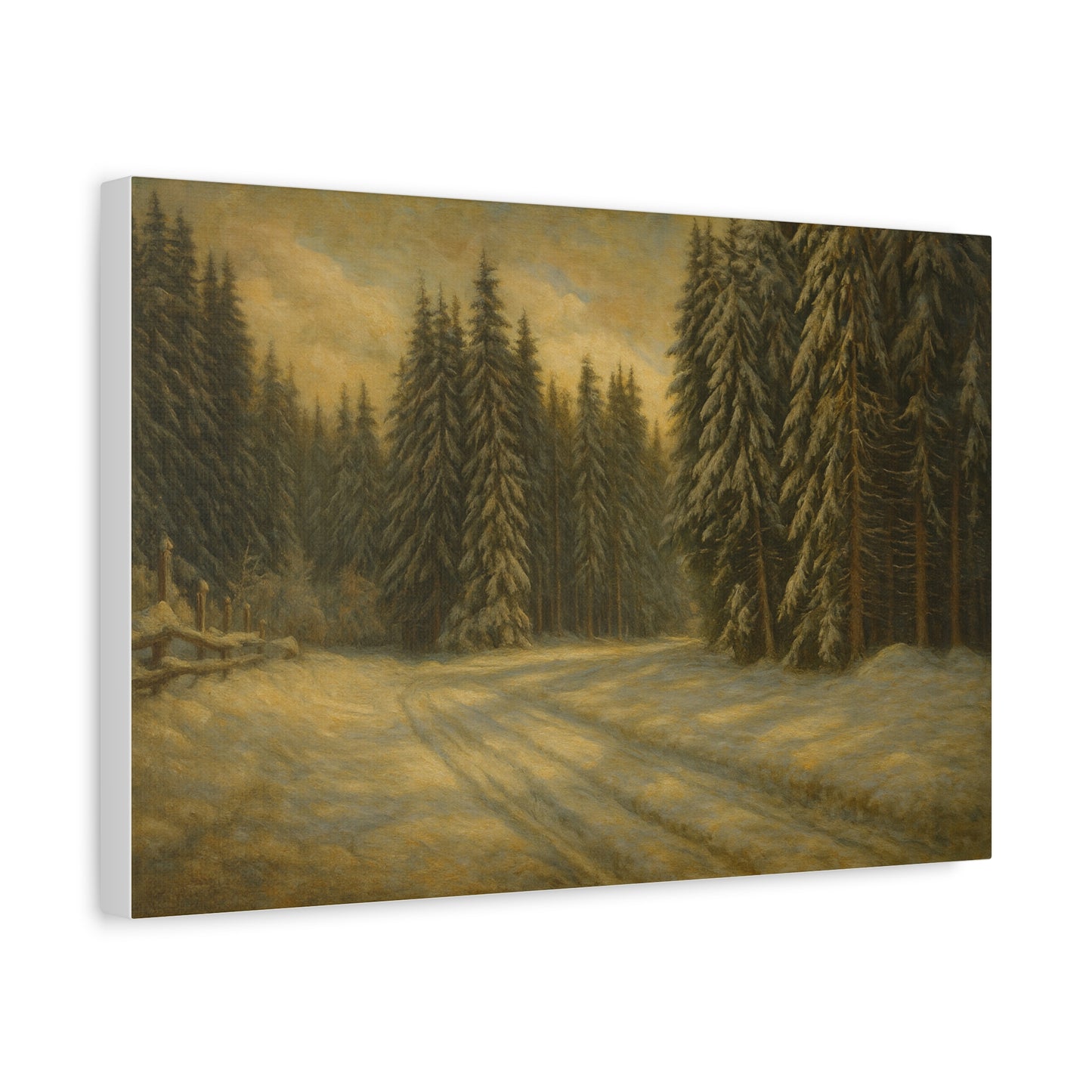 Scenic Forest Canvas Art, Nature Decor for Home, Cozy Wall Art, Perfect Gift for Nature Lovers, Rustic Cabin Decor, Winter Landscape Print
