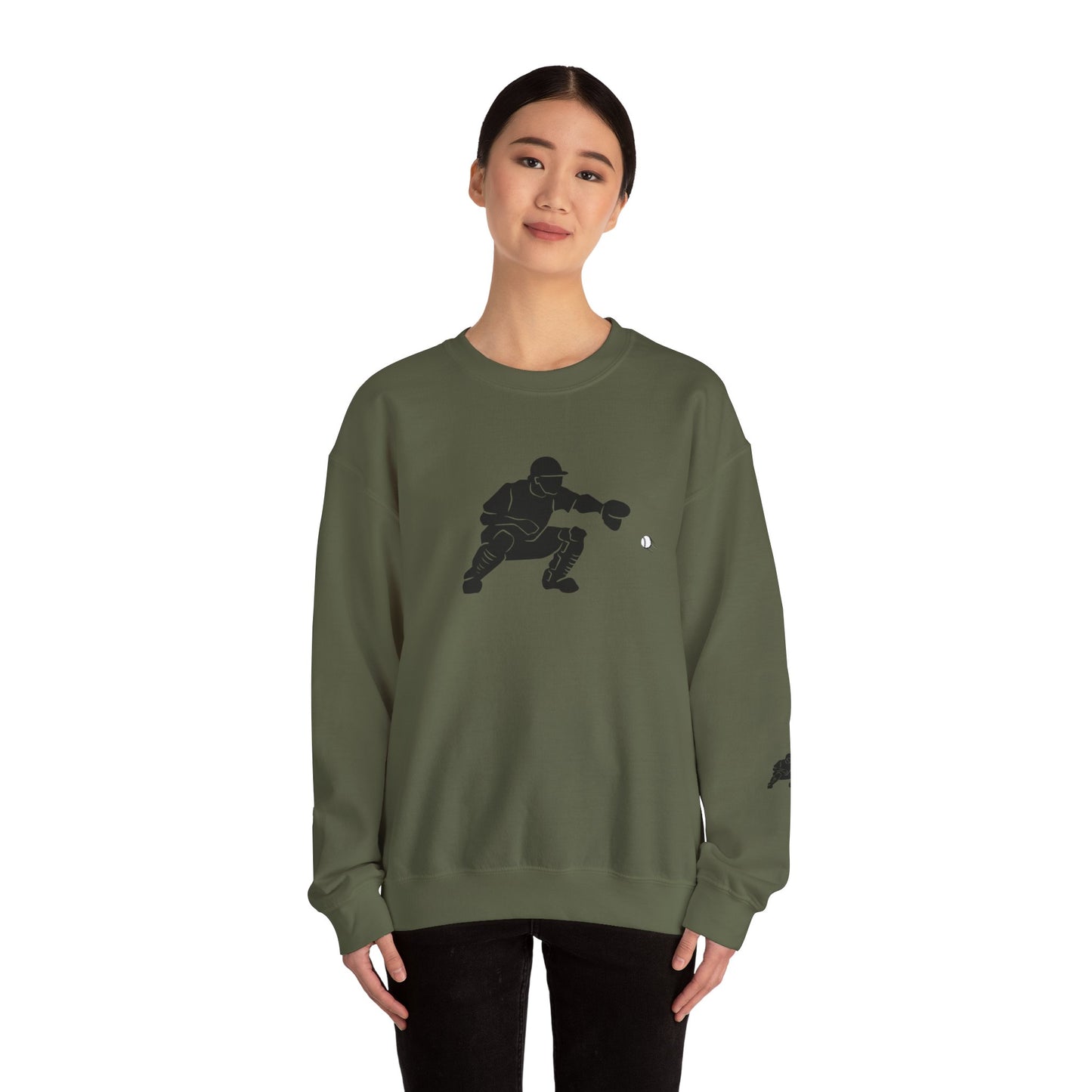 Baseball Catcher Crewneck Sweatshirt | Unisex Sports Apparel | Perfect for Game Days, Gifts, and Casual Wear | Baseball Lover's Gift