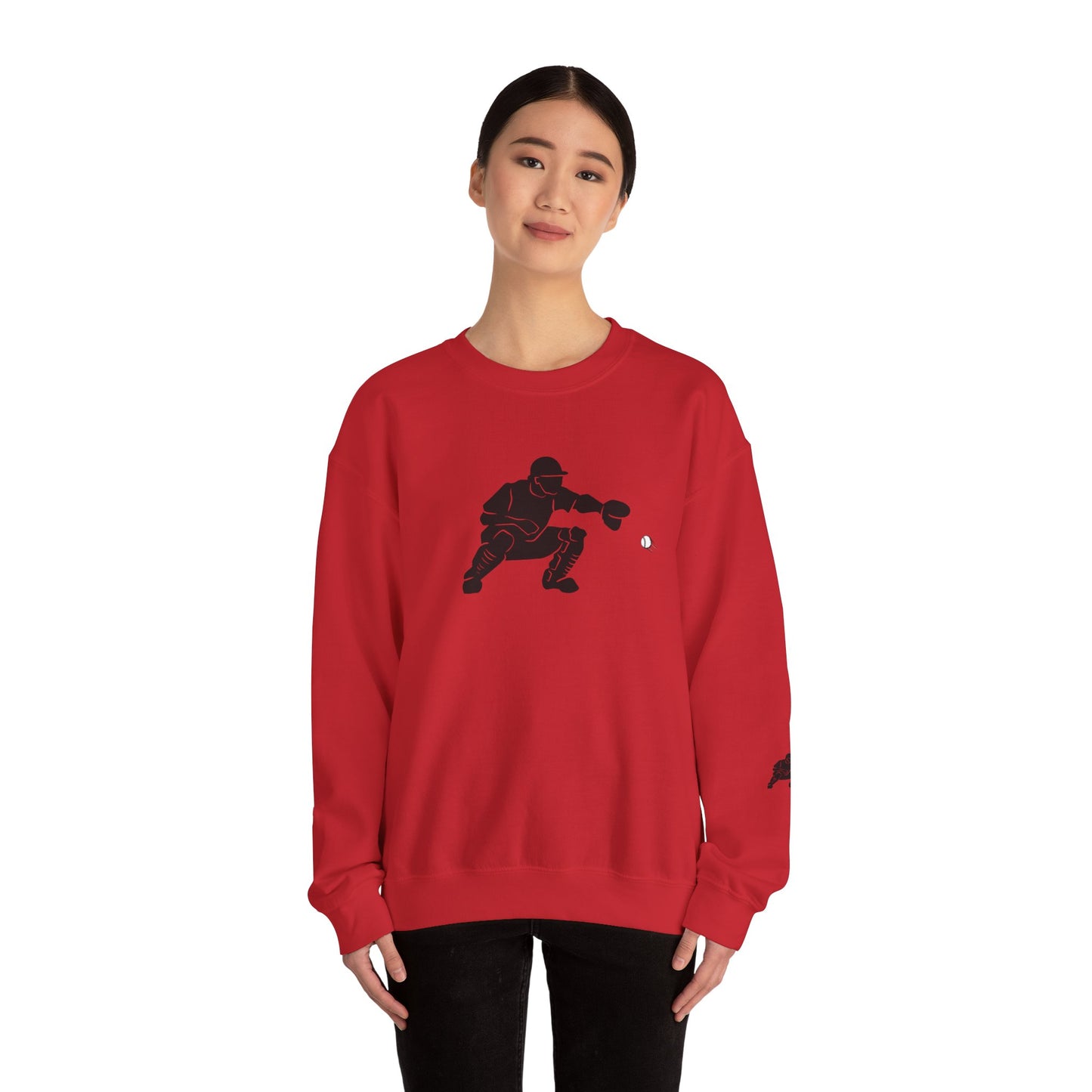 Baseball Catcher Crewneck Sweatshirt | Unisex Sports Apparel | Perfect for Game Days, Gifts, and Casual Wear | Baseball Lover's Gift