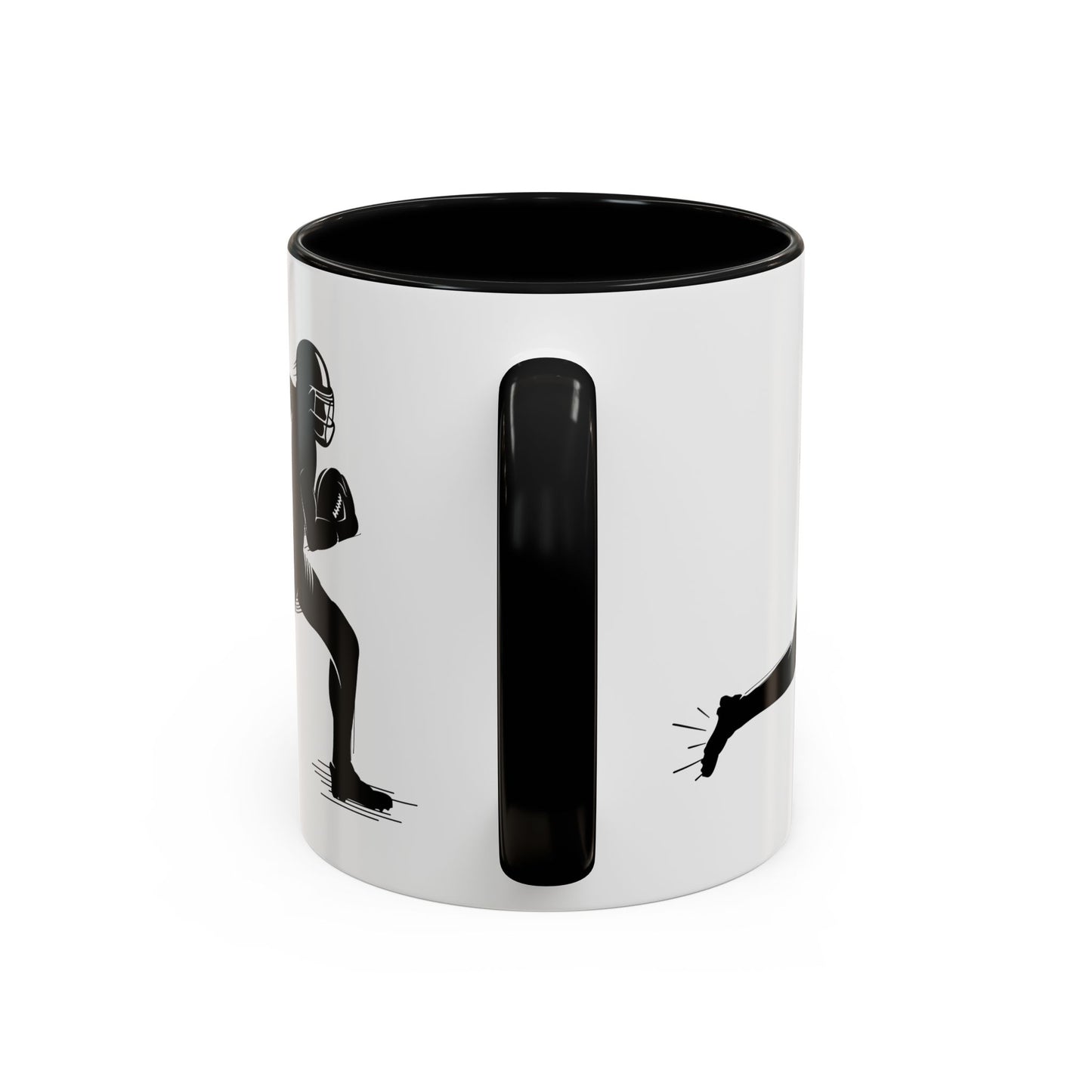 Football Player Themed Accent Coffee Mug, Sports Fan Gift, Unique Mug for Athletes, Coffee Lover, Game Day Essential