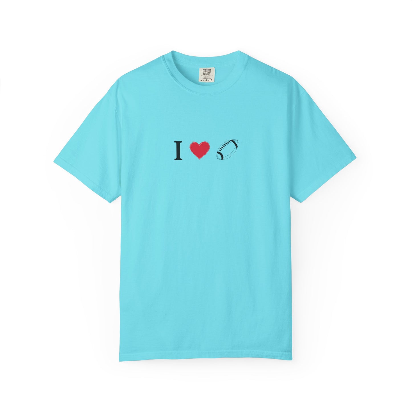 I Love Football T-Shirt - Unisex Cotton Tee, Fun Gift for Friends, Casual Style, Birthday Present, Summer Apparel